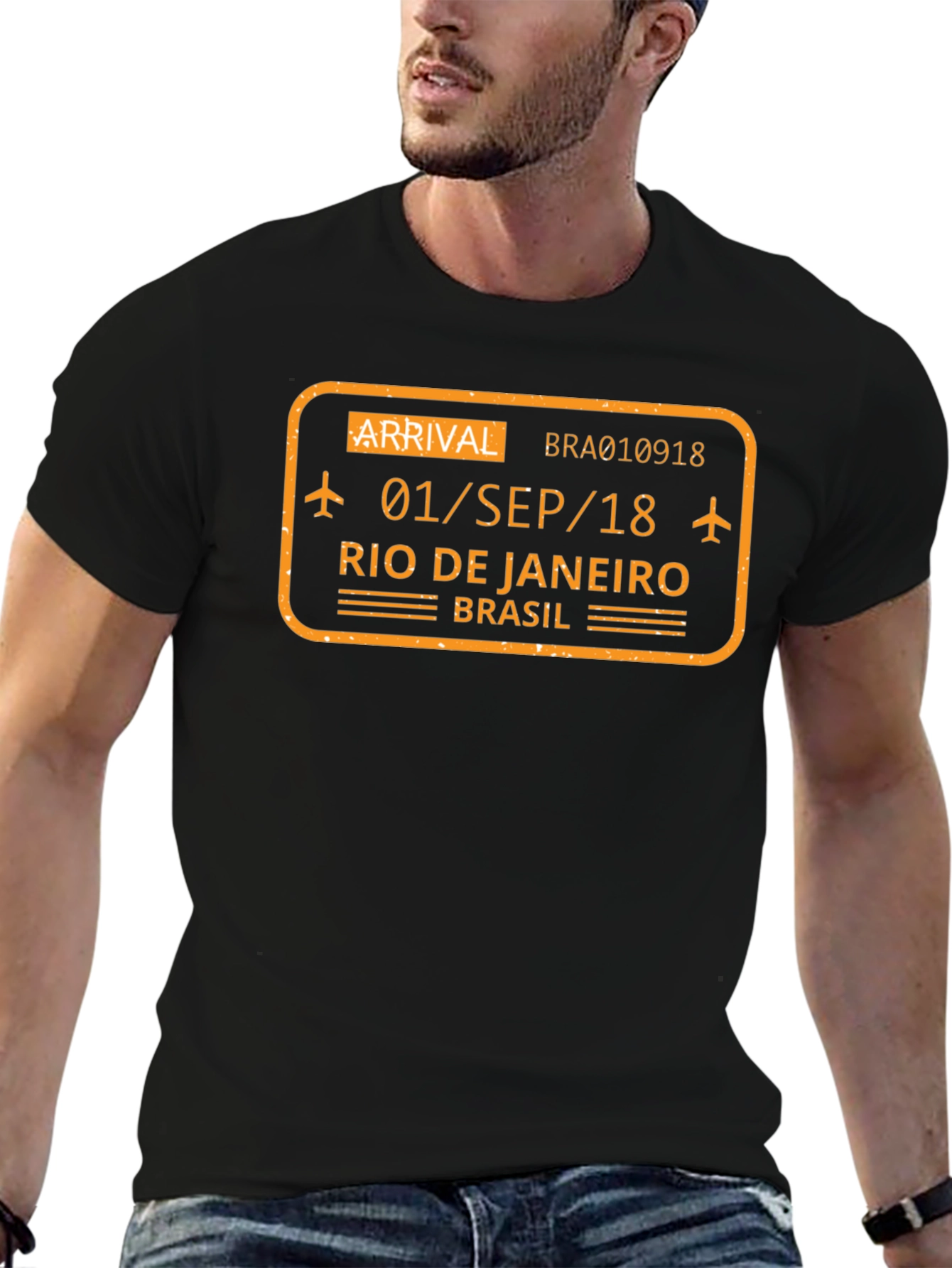 Rio de Janeiro Arrival T-Shirt - Black