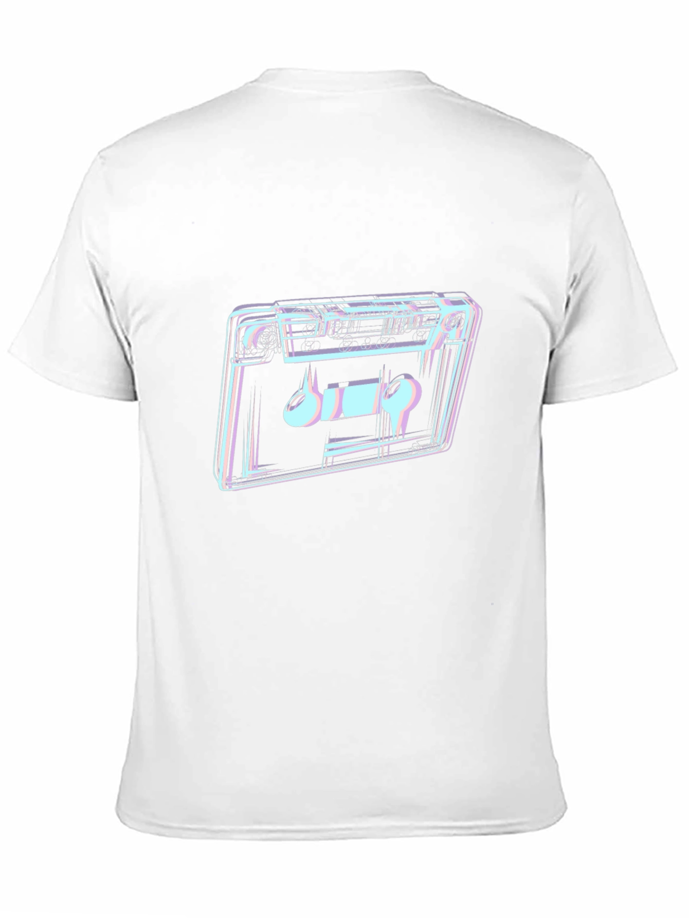Retro Cassette Tape Graphic T-Shirt - Black
