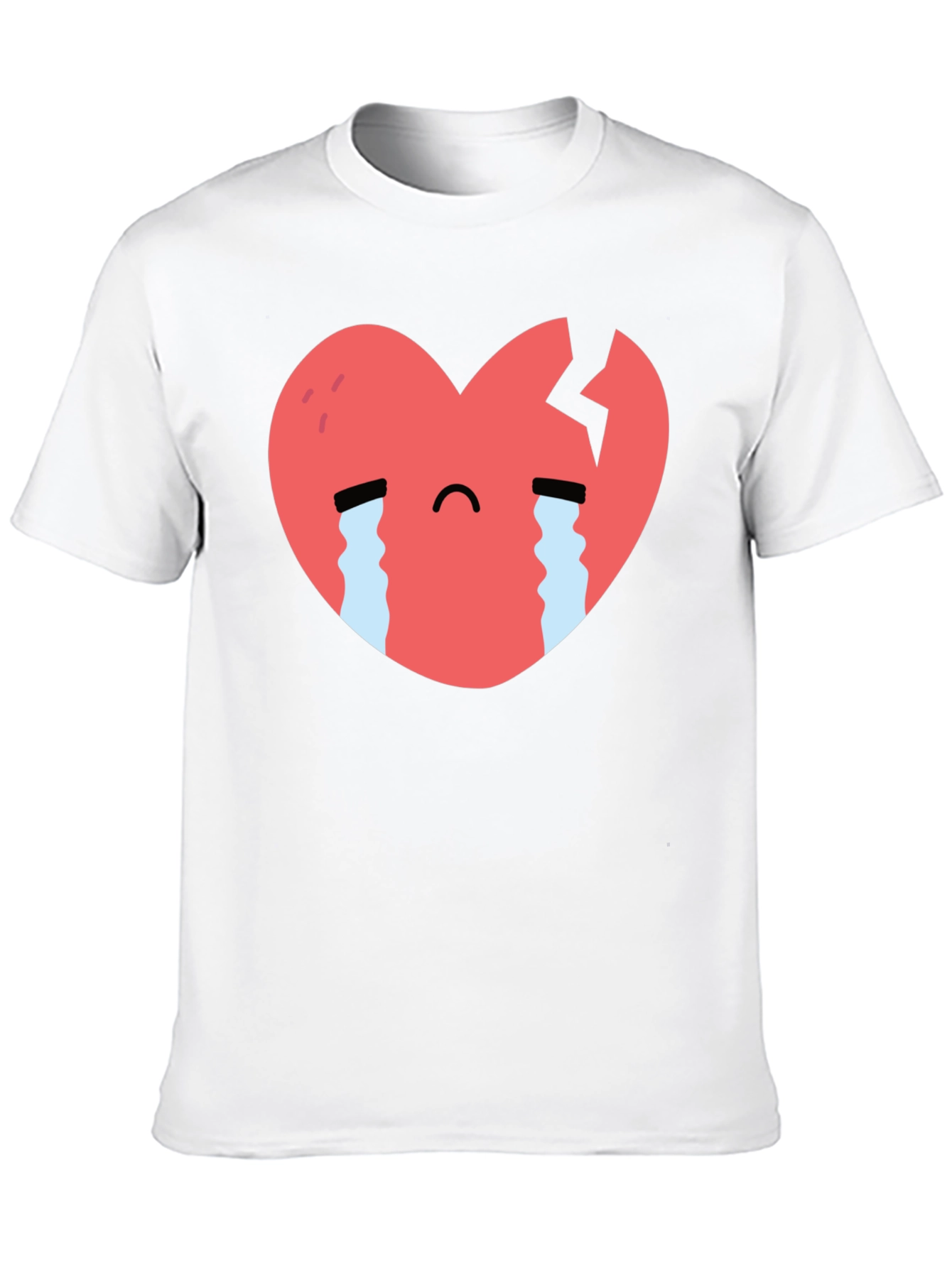 Sad Heart Graphic Black T-Shirt