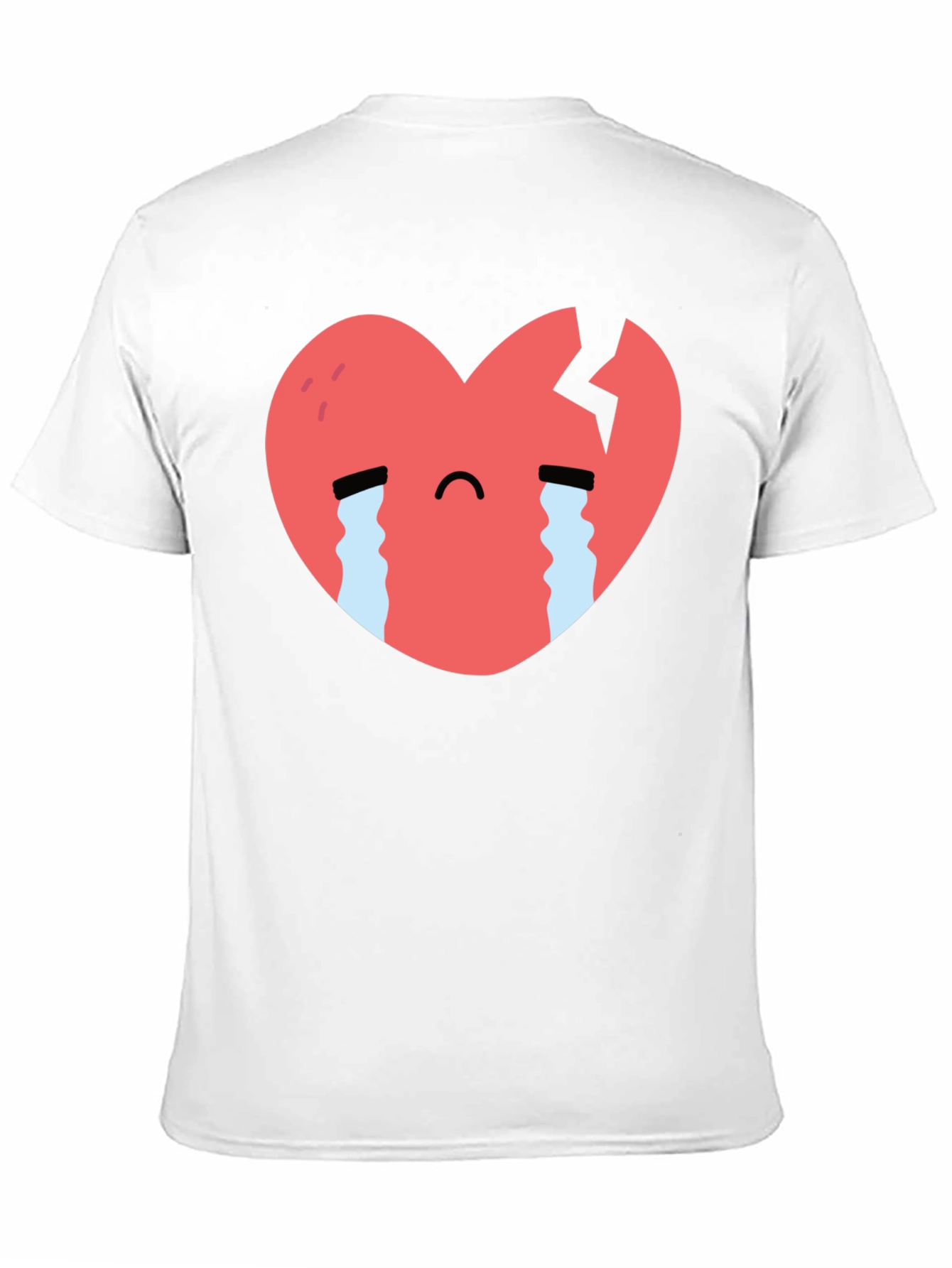 Sad Heart Graphic Black T-Shirt