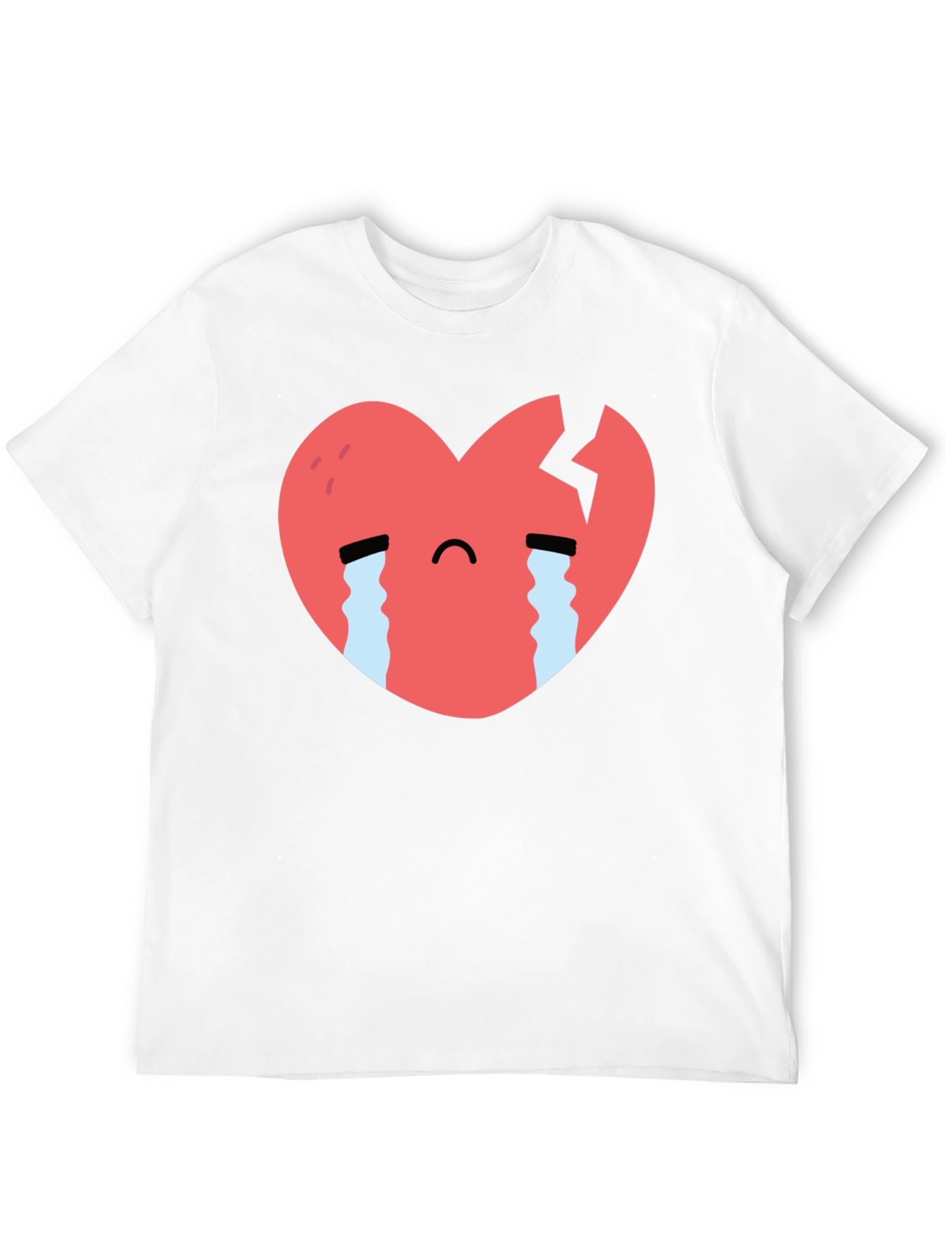 Sad Heart Graphic Black T-Shirt