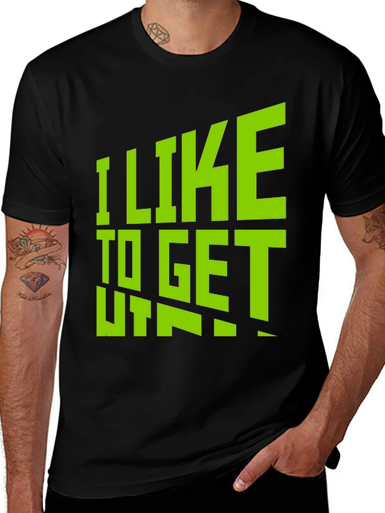 I Like to Get Taped Black T-Shirt