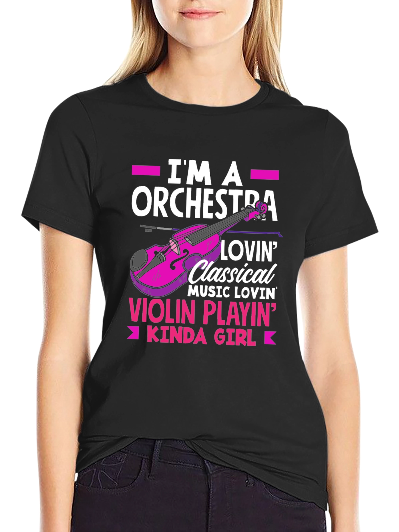 Orchestra Violin Playin Girl T-Shirt