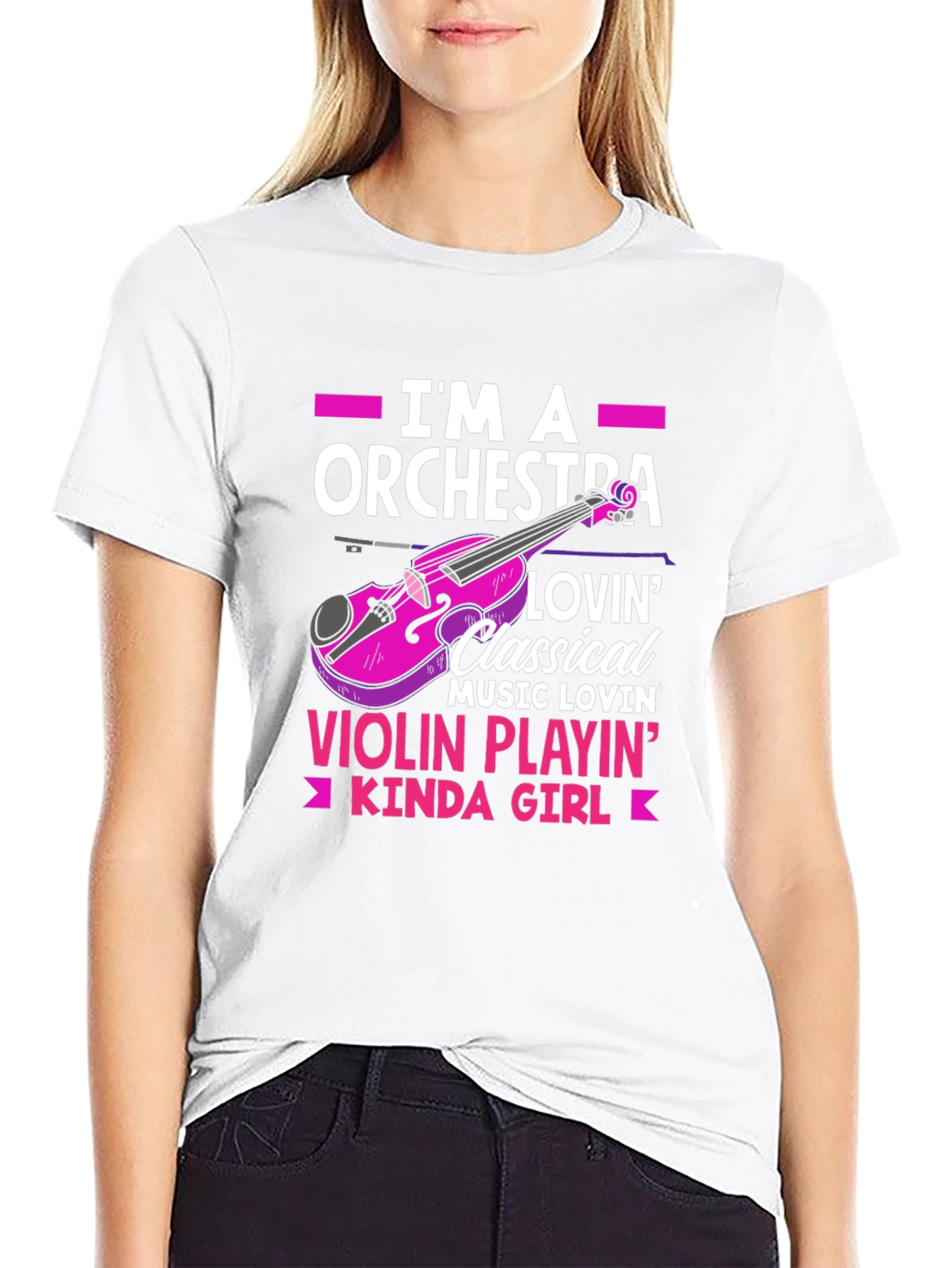 Orchestra Violin Playin Girl T-Shirt