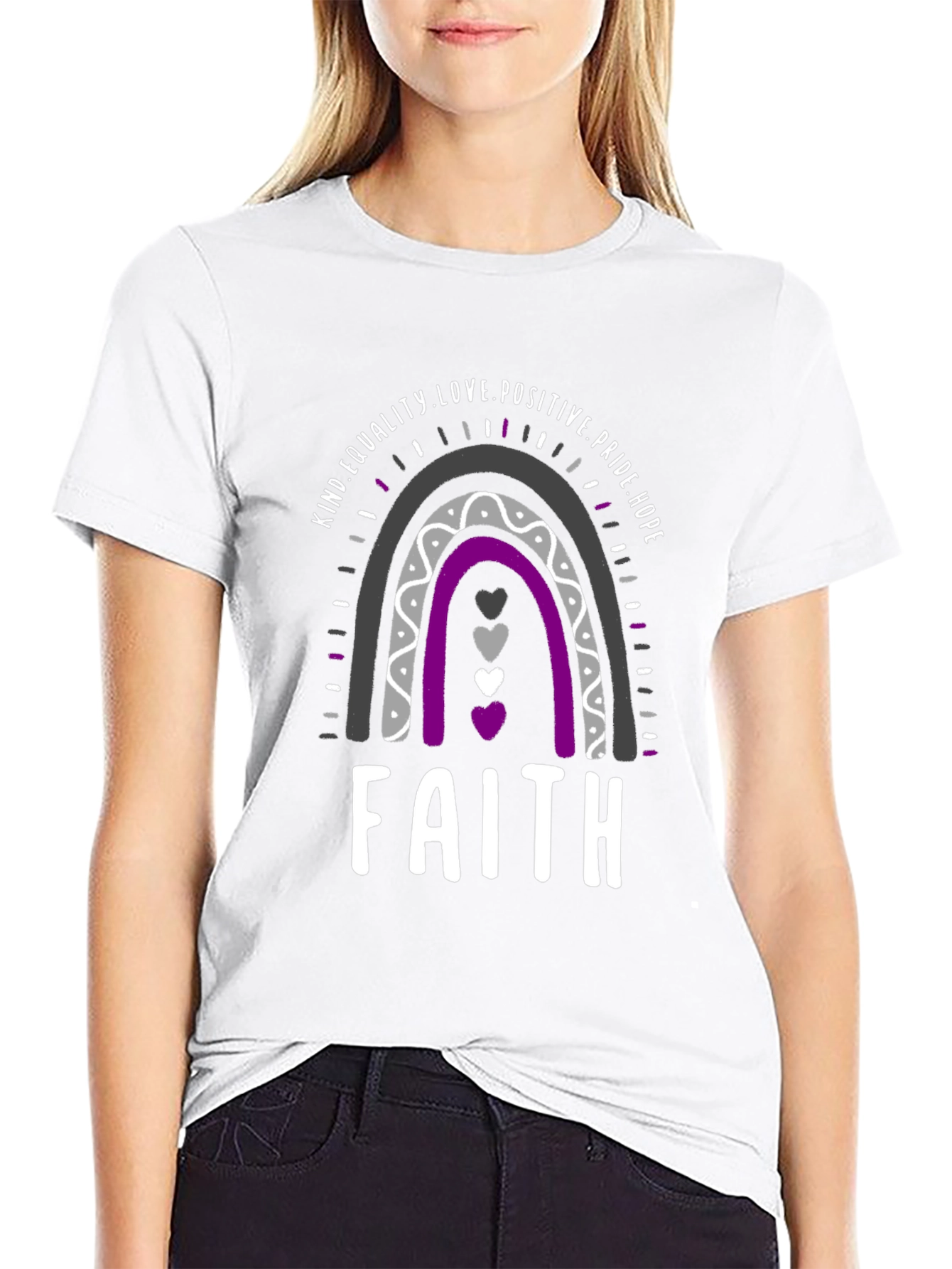Faith LGBTQ+ Pride T-Shirt - Rainbow Design