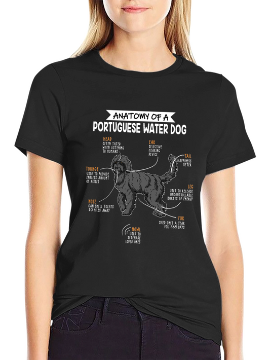 Portuguese Water Dog Anatomy T-Shirt – Funny Dog Lover Graphic Tee Gift