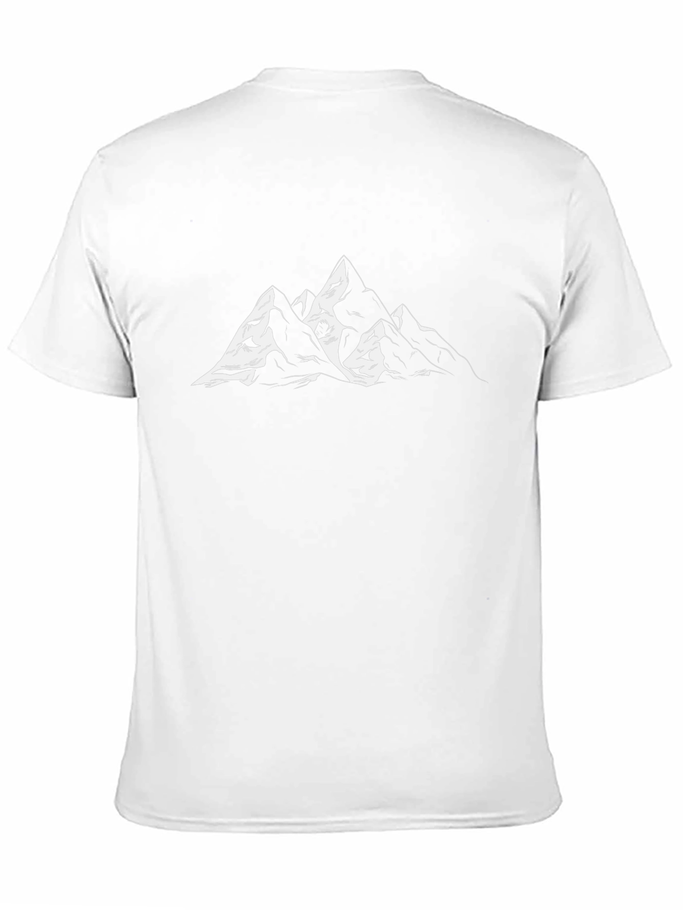 Black T-Shirt with Mountain Design