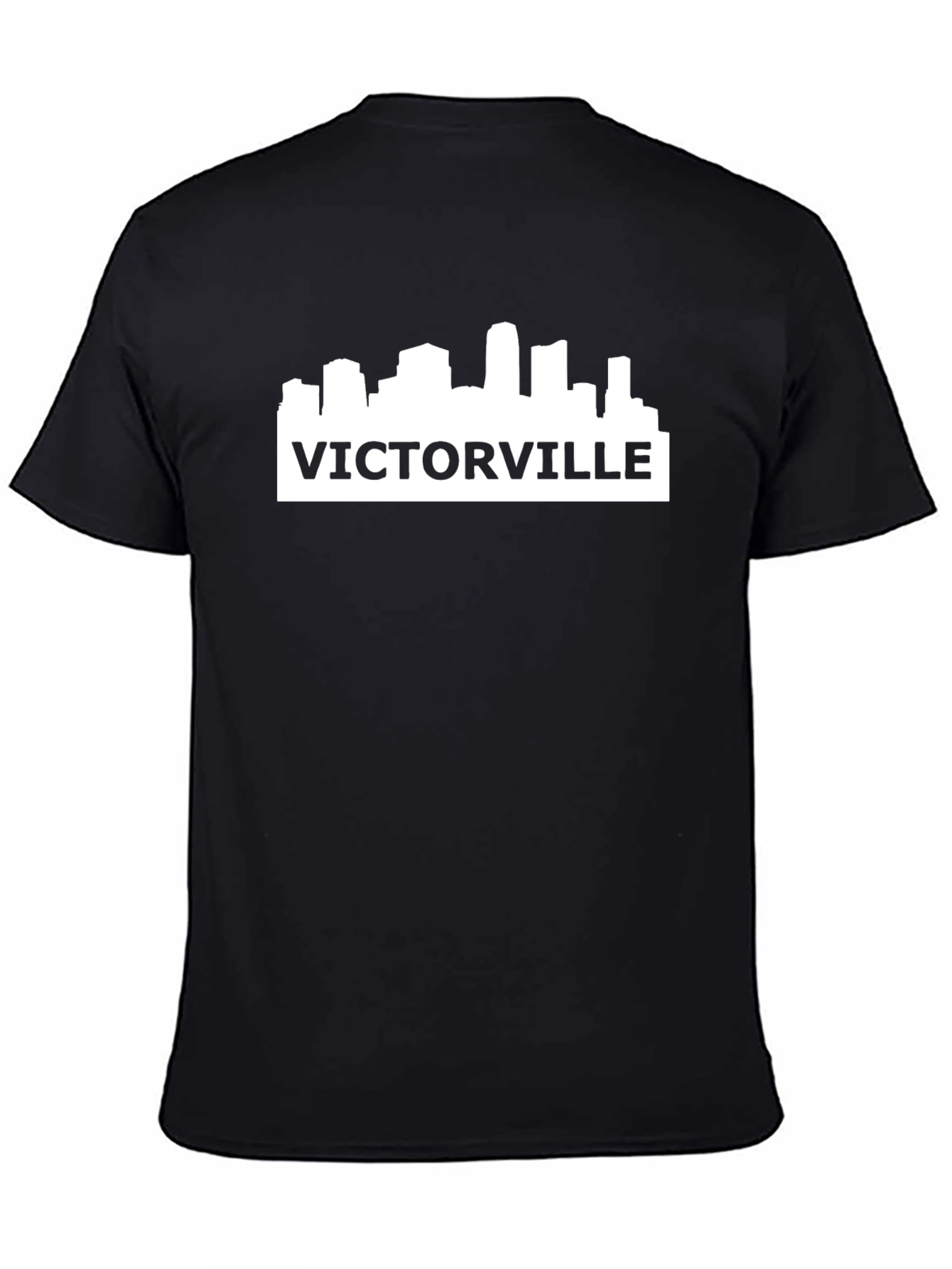 Victorville Skyline T-Shirt - Black Cotton Tee