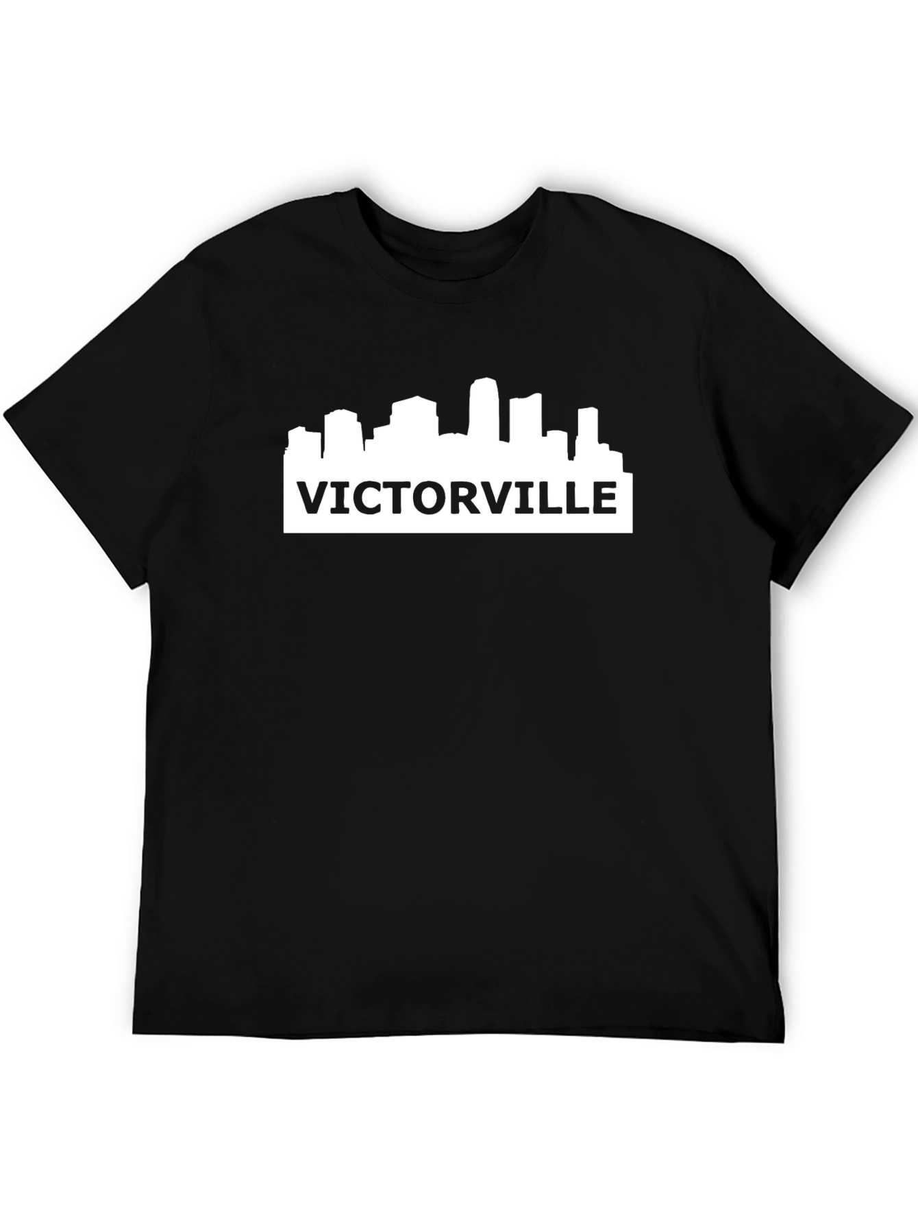 Victorville Skyline T-Shirt - Black Cotton Tee