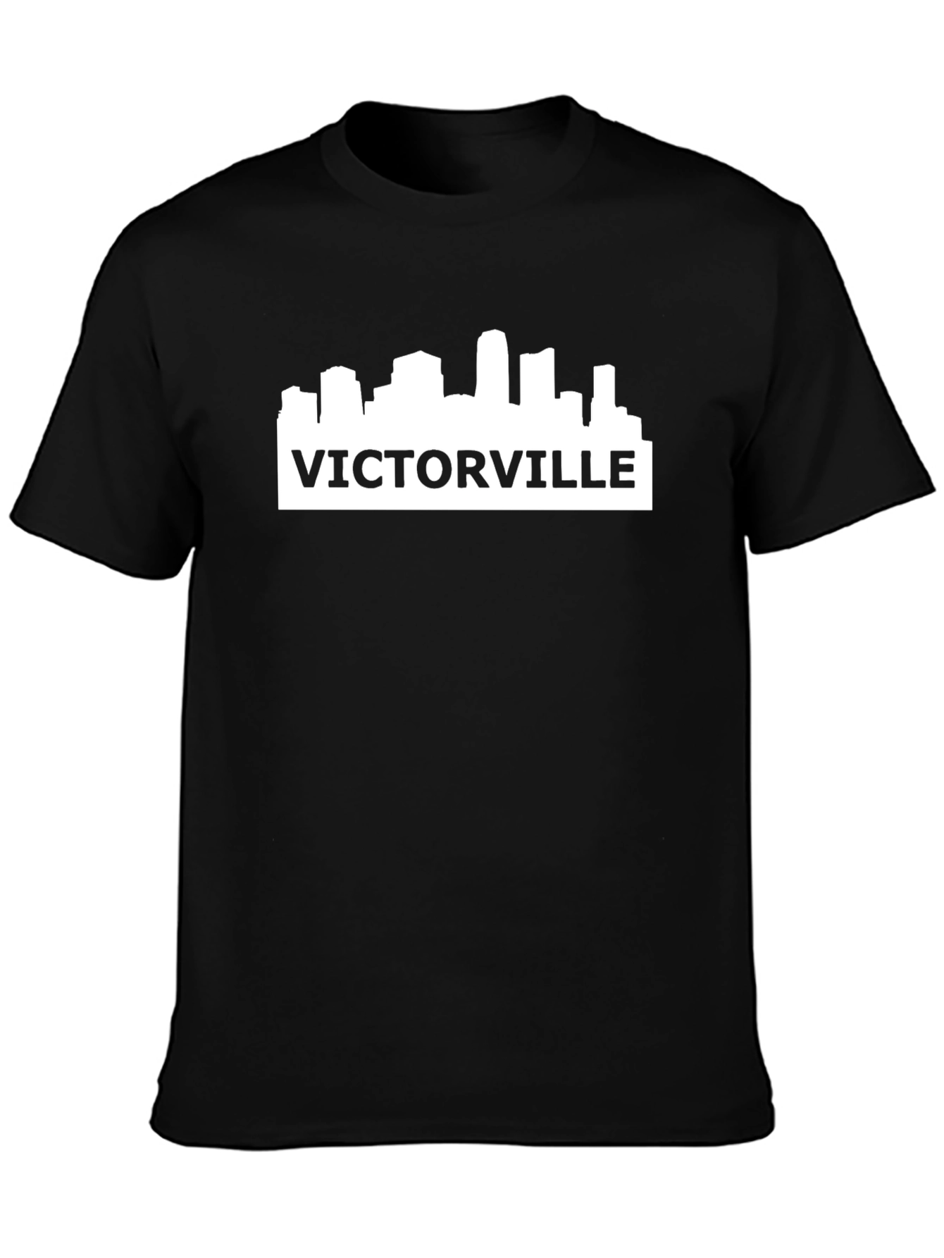 Victorville Skyline T-Shirt - Black Cotton Tee