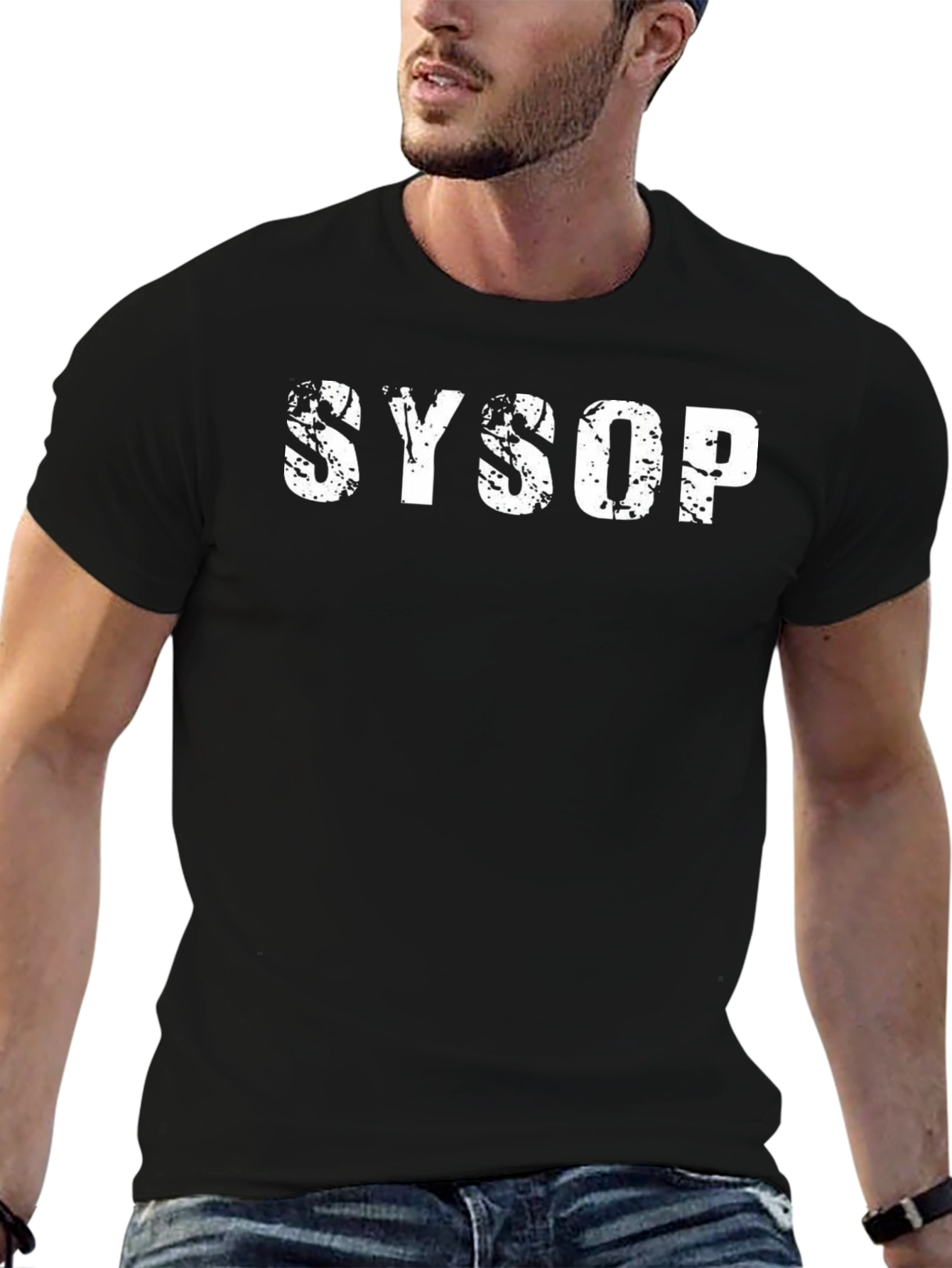 SYSOP Graphic T-Shirt - Black Cotton Tee