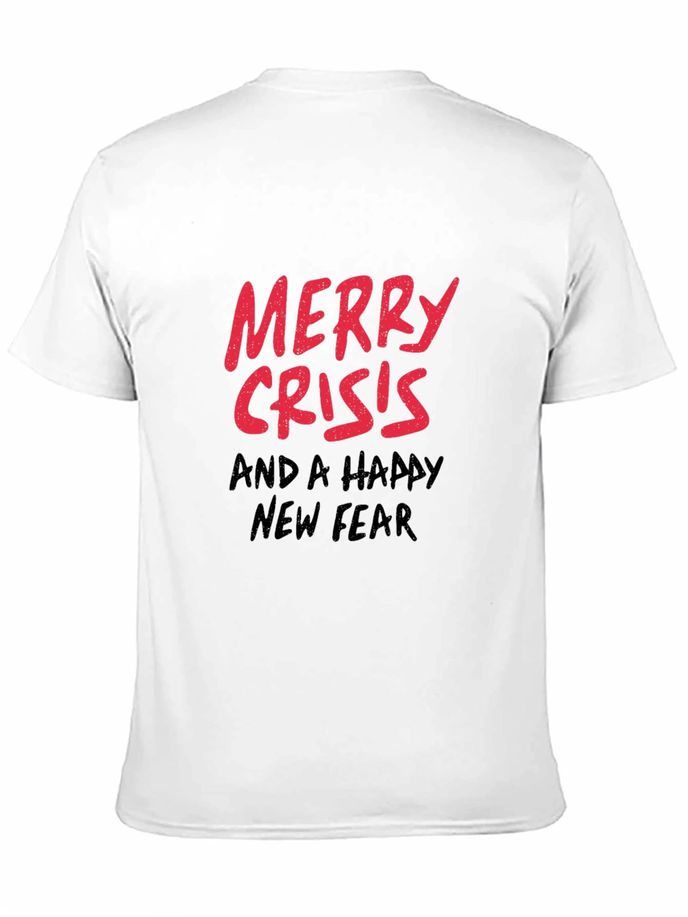 Merry Crisis T-Shirt - Black Holiday Humor Tee