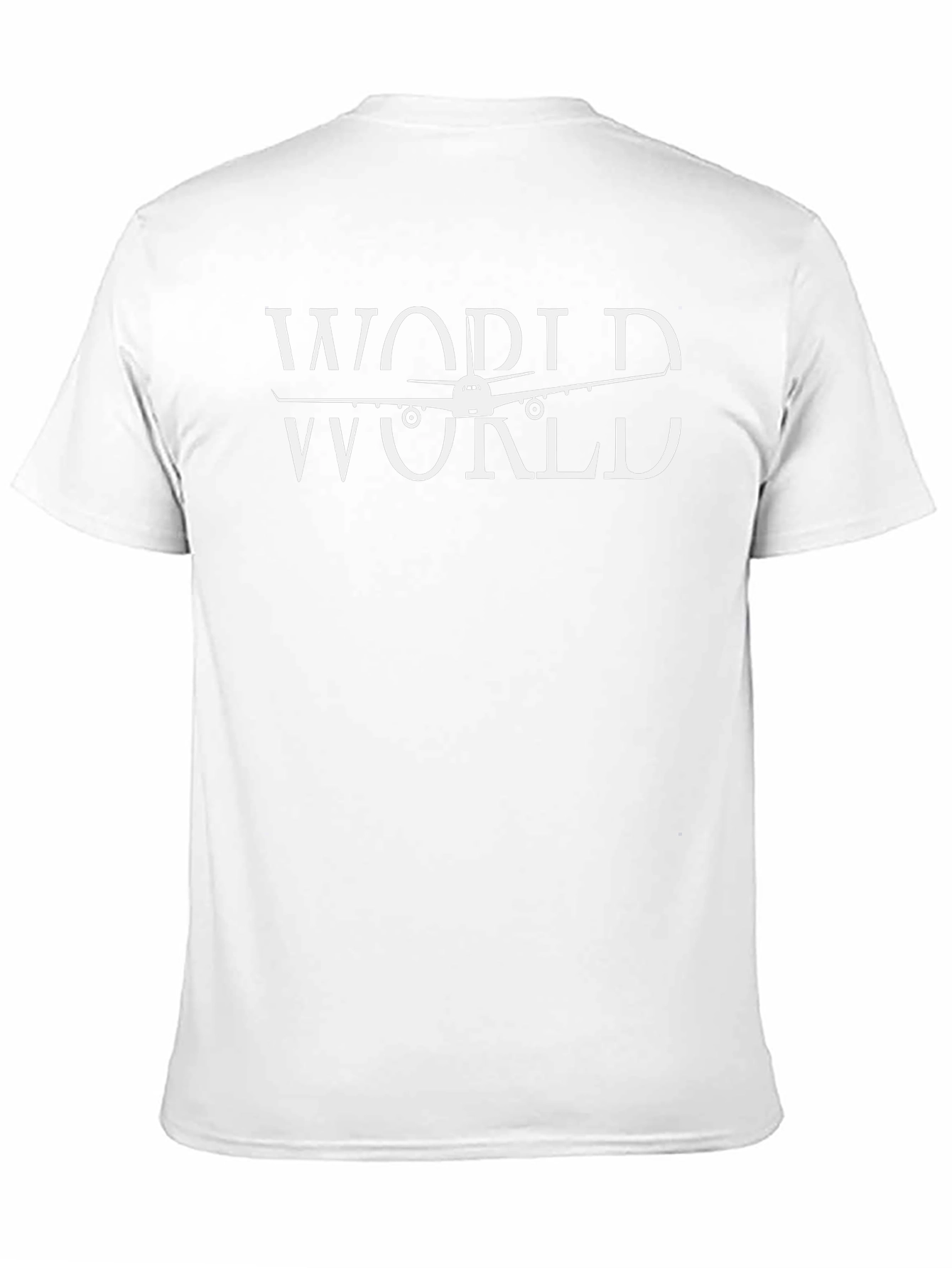 World Airplane Graphic Tee - Black Cotton T-Shirt
