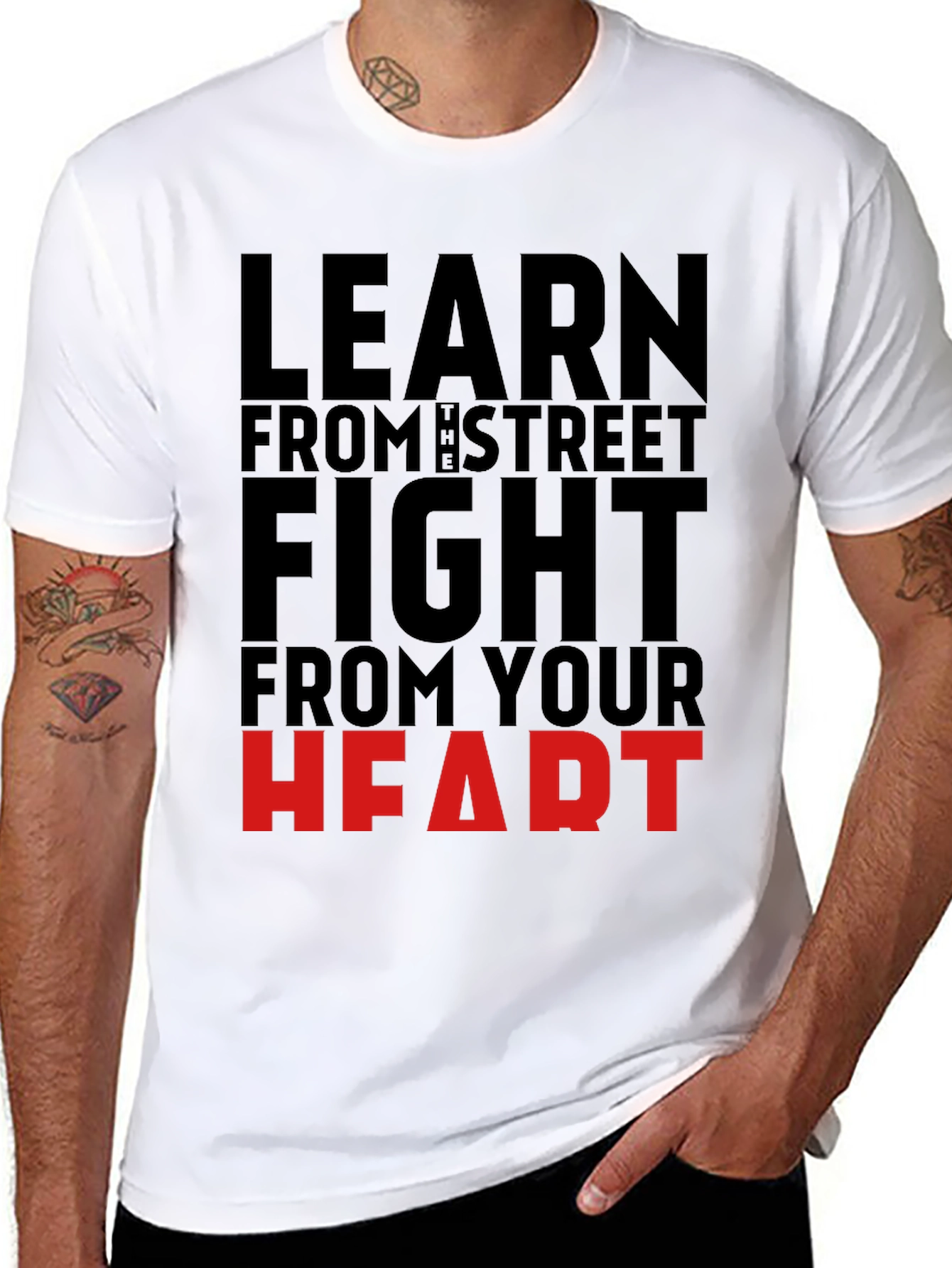 Learn from the Street Fight Heart T-Shirt