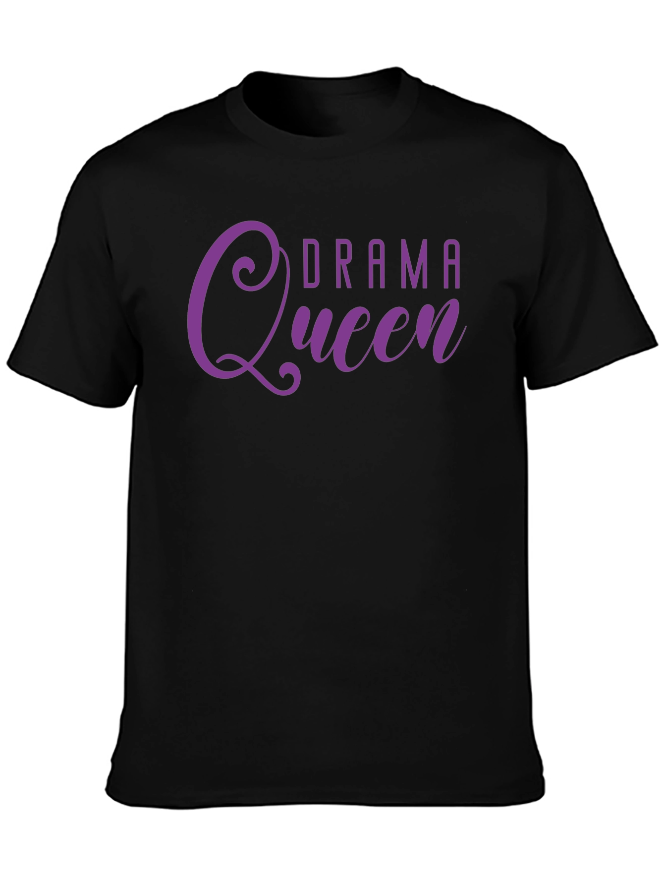 Drama Queen Tee - Black Cotton Shirt