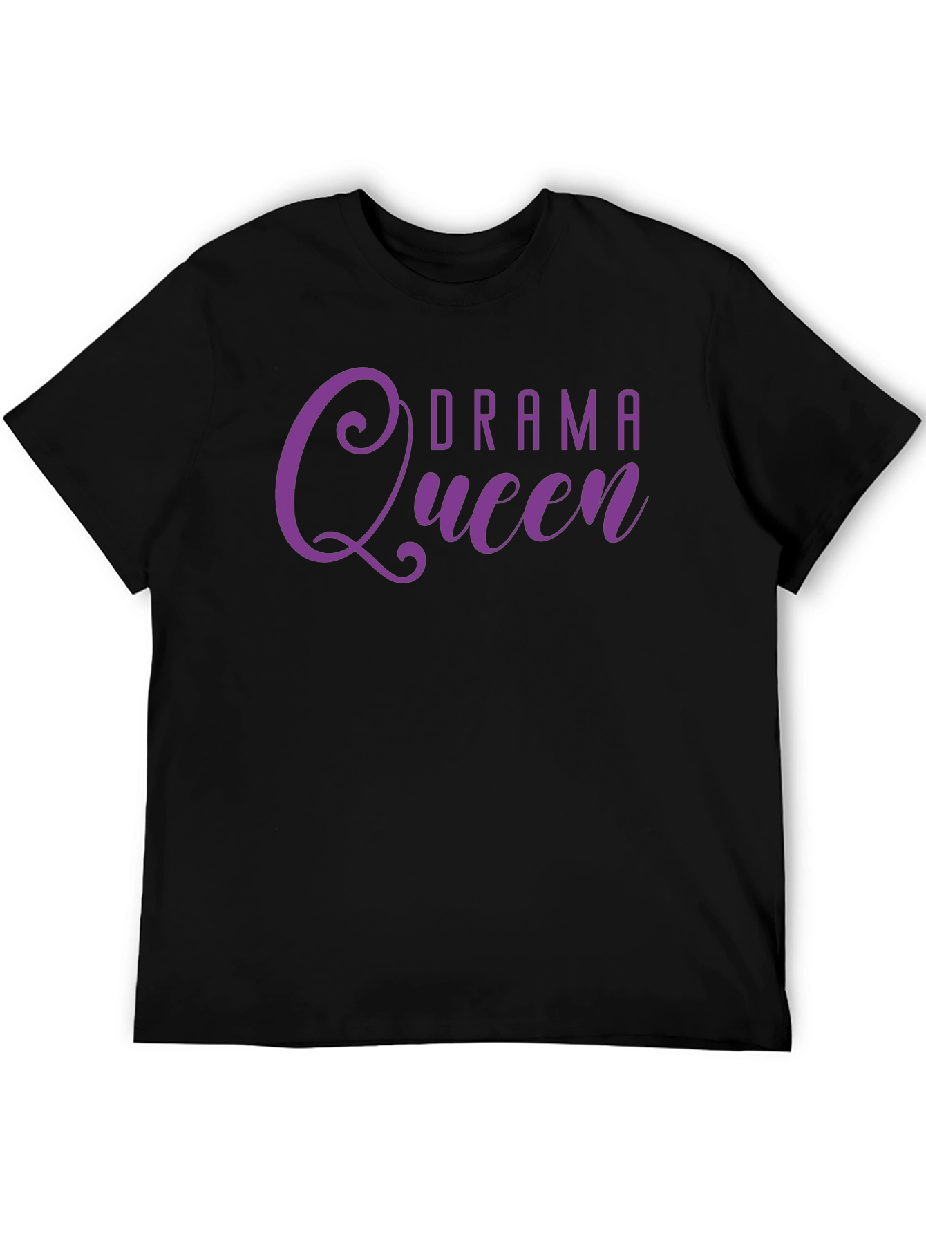 Drama Queen Tee - Black Cotton Shirt