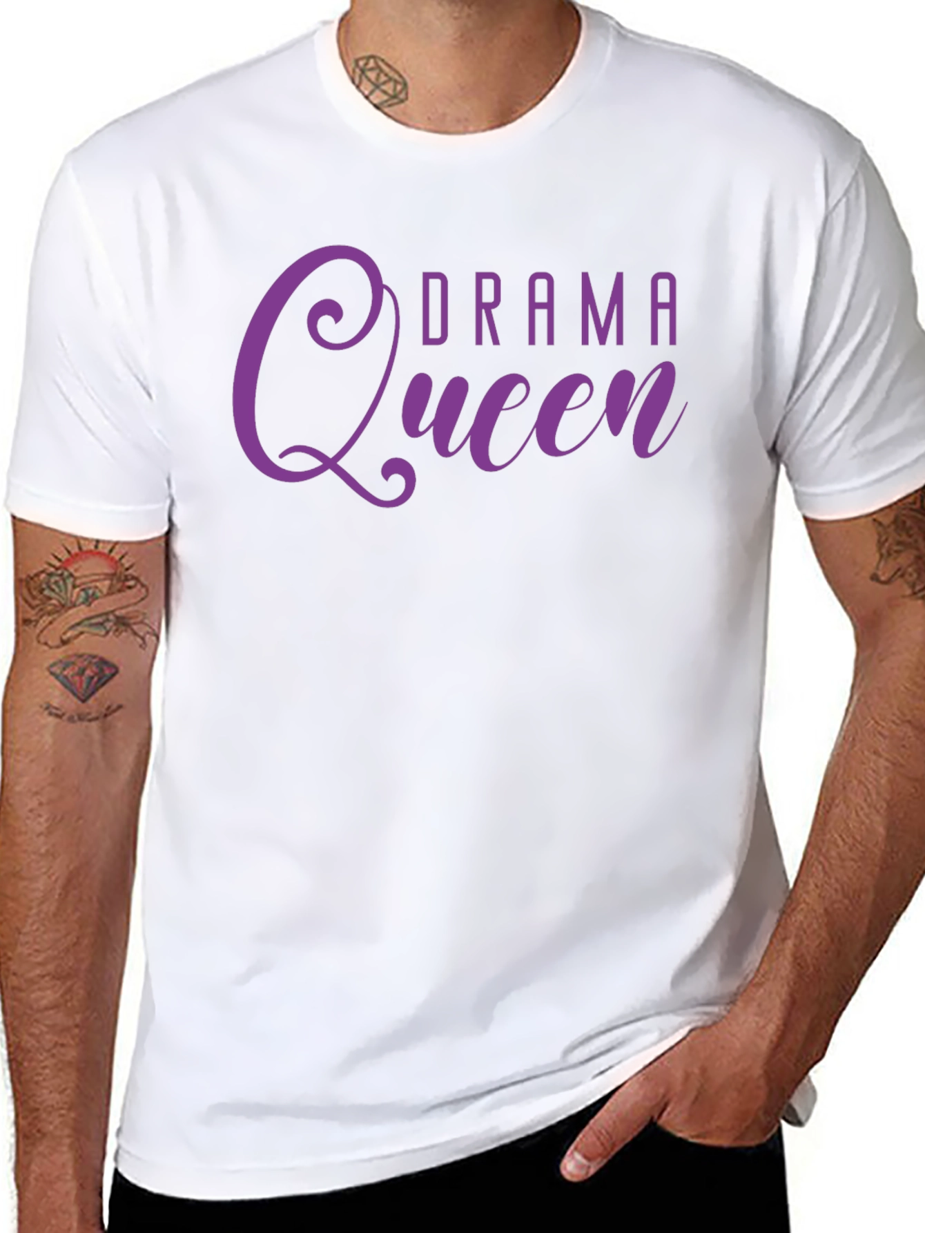 Drama Queen Tee - Black Cotton Shirt