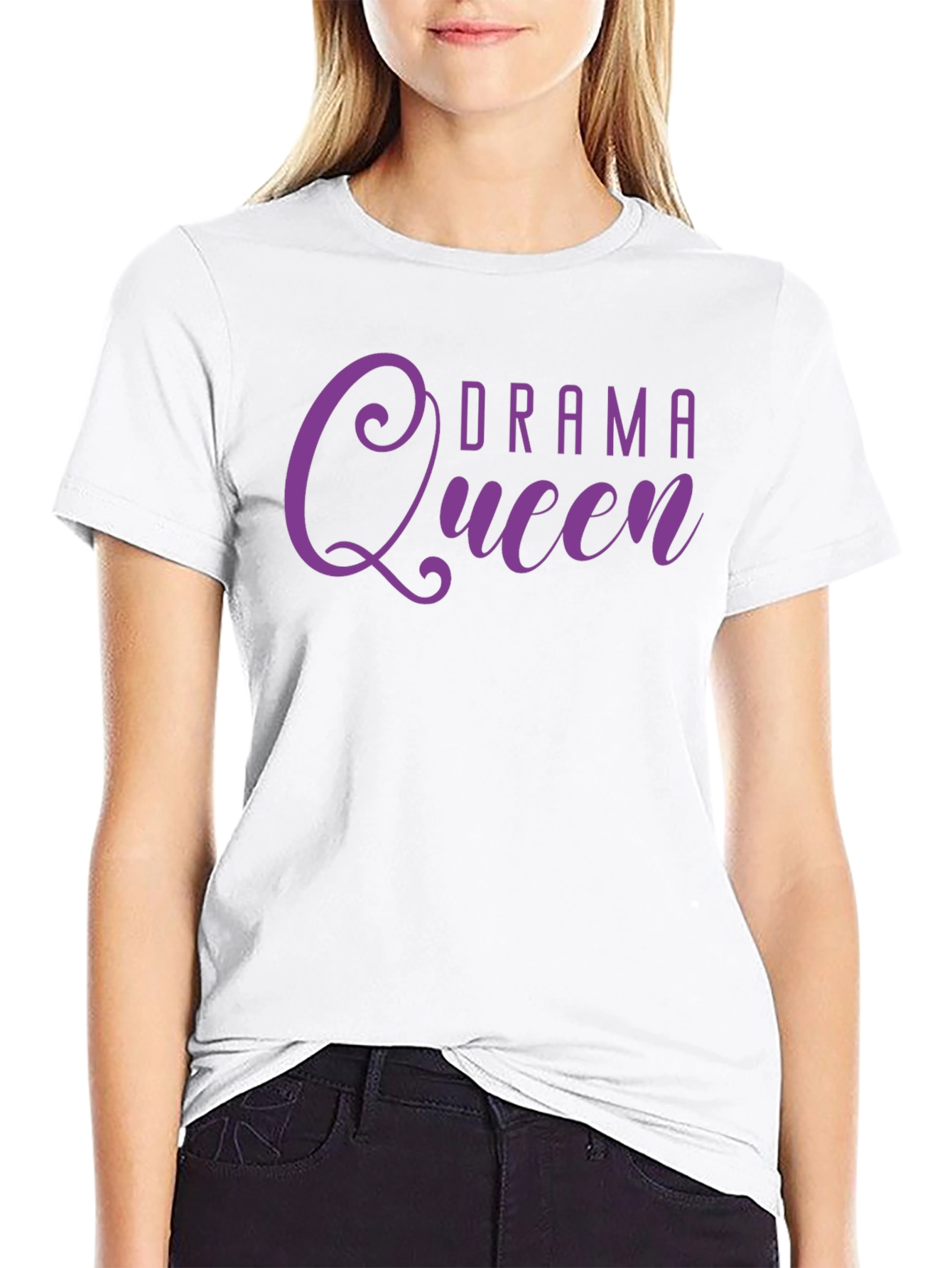 Drama Queen Tee - Black Cotton Shirt