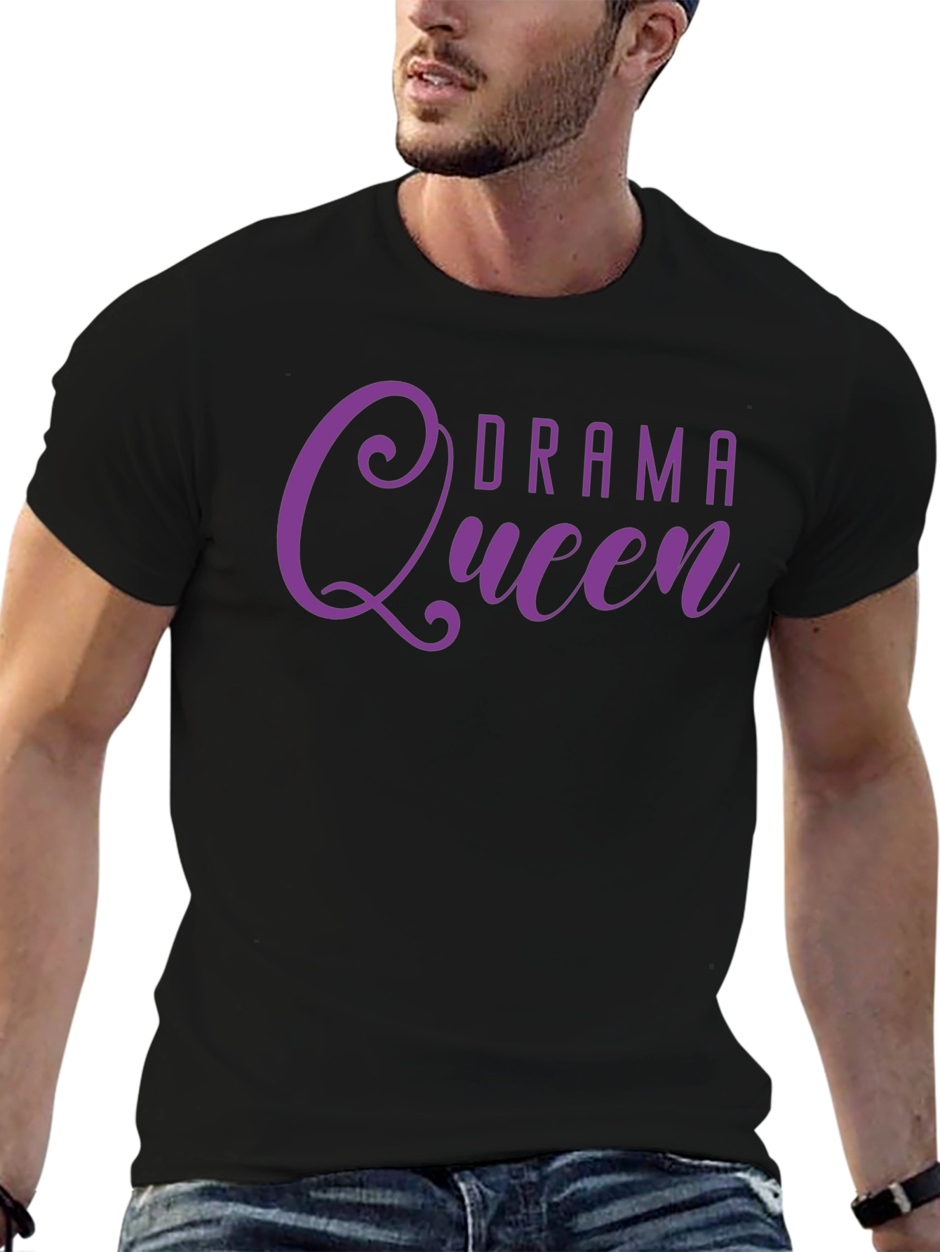 Drama Queen Tee - Black Cotton Shirt