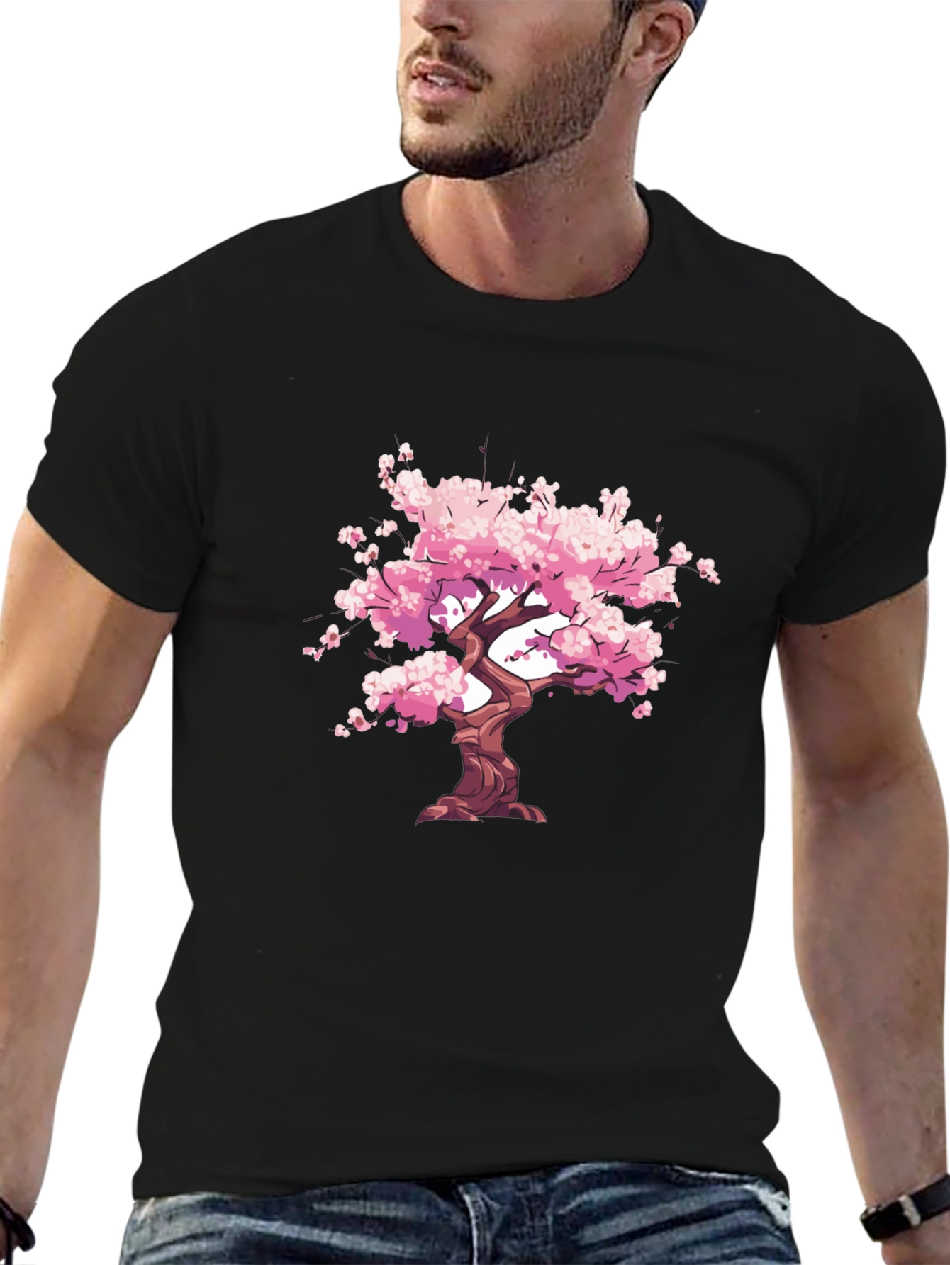 Sakura Tree Black T-Shirt