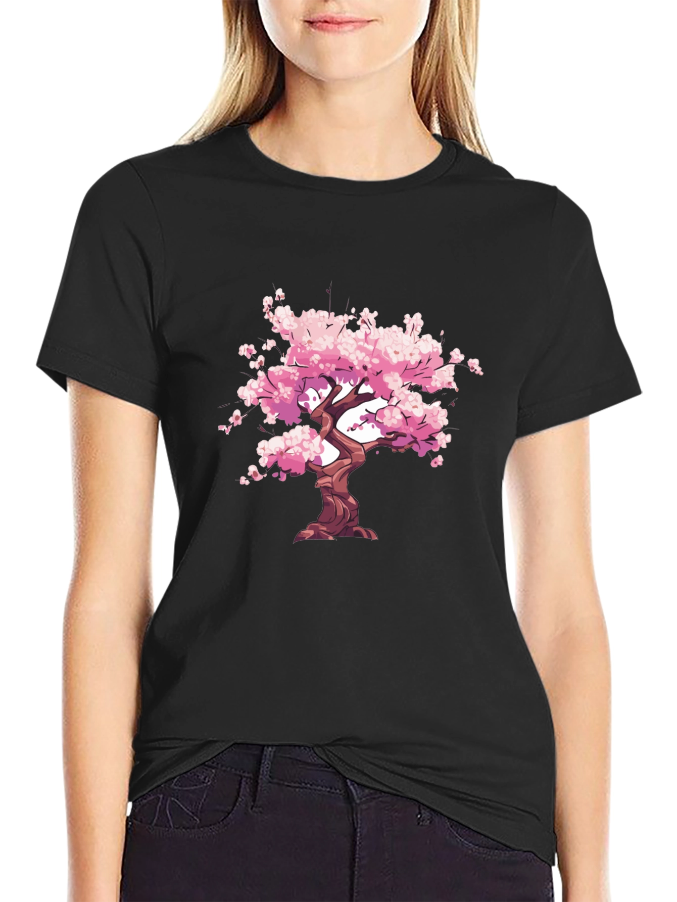 Sakura Tree Black T-Shirt