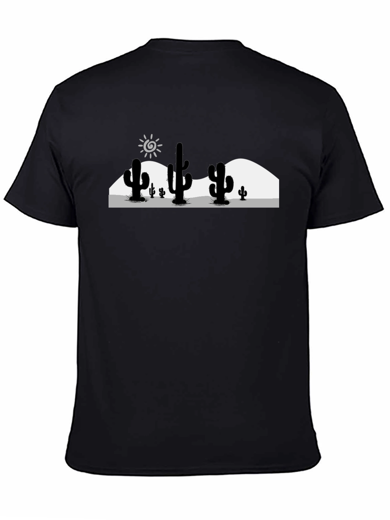 Desert Cactus Graphic T-Shirt - Black