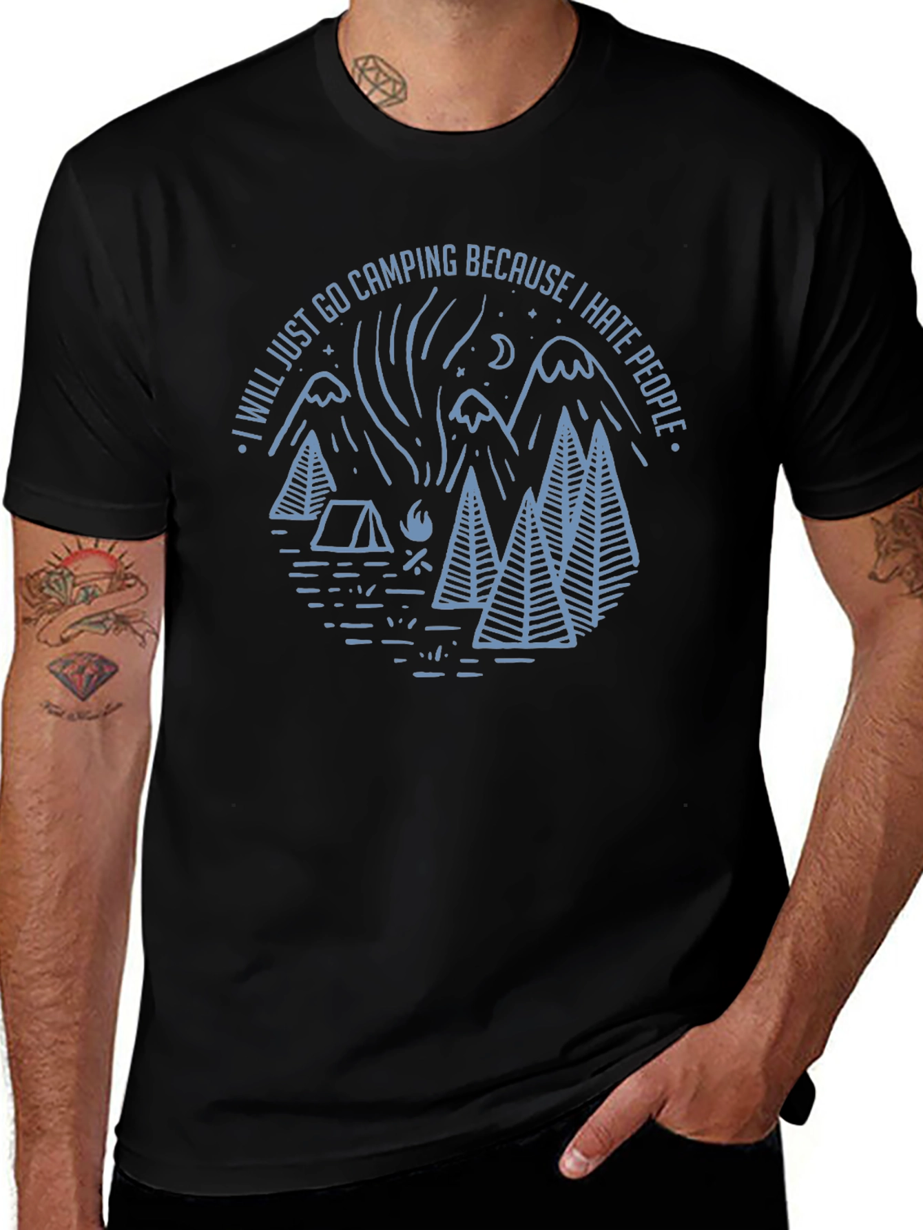 Camping Graphic T-Shirt: I Hate People