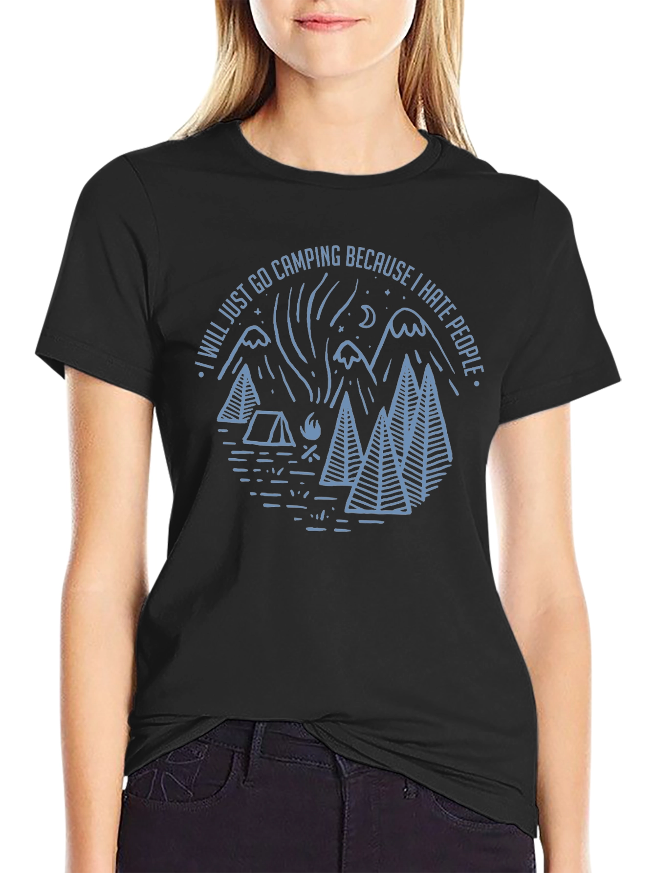 Camping Graphic T-Shirt: I Hate People