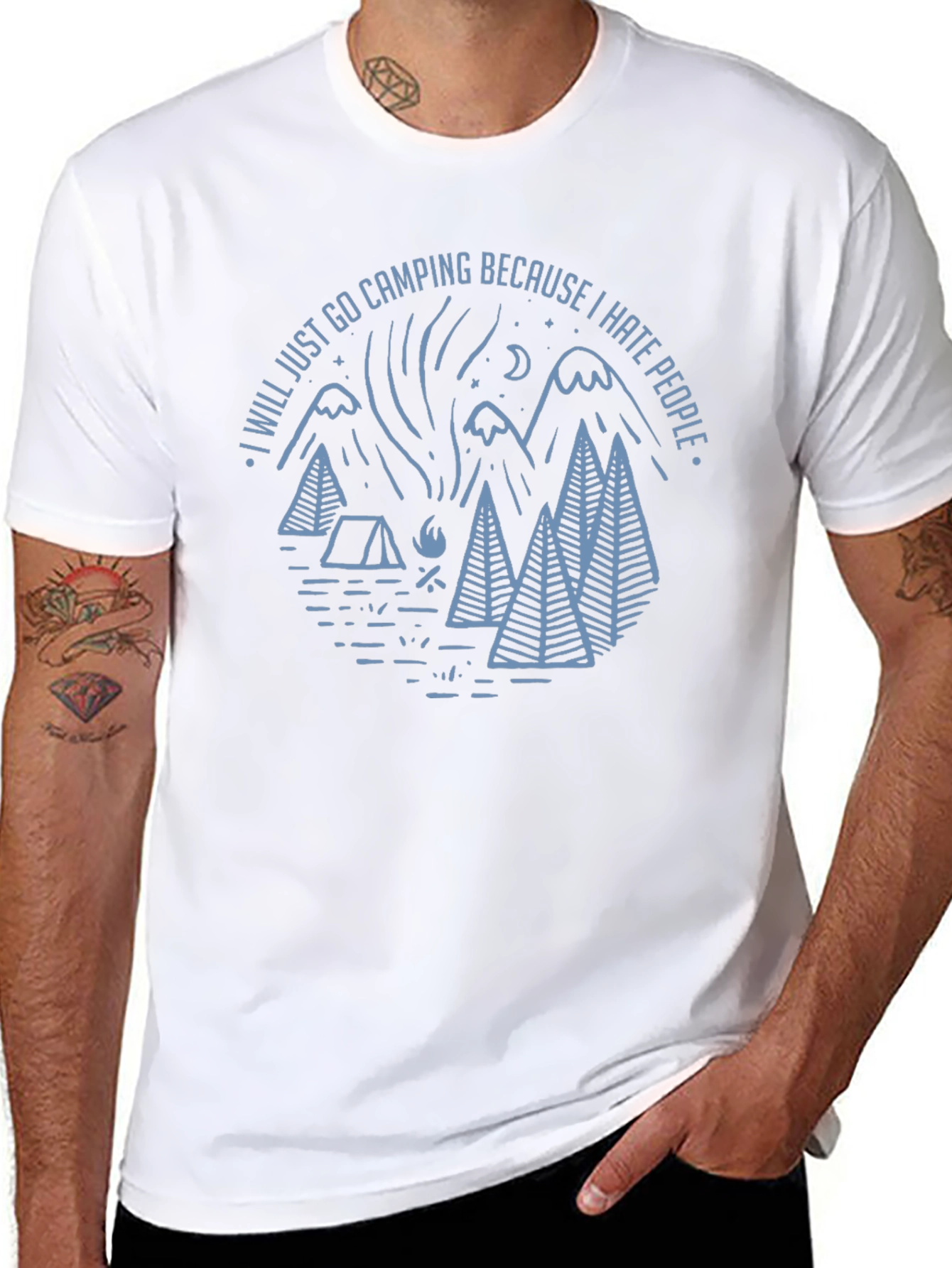 Camping Graphic T-Shirt: I Hate People
