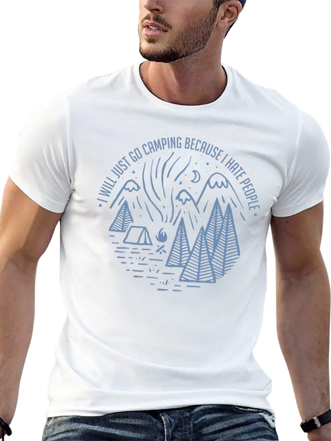 Camping Graphic T-Shirt: I Hate People