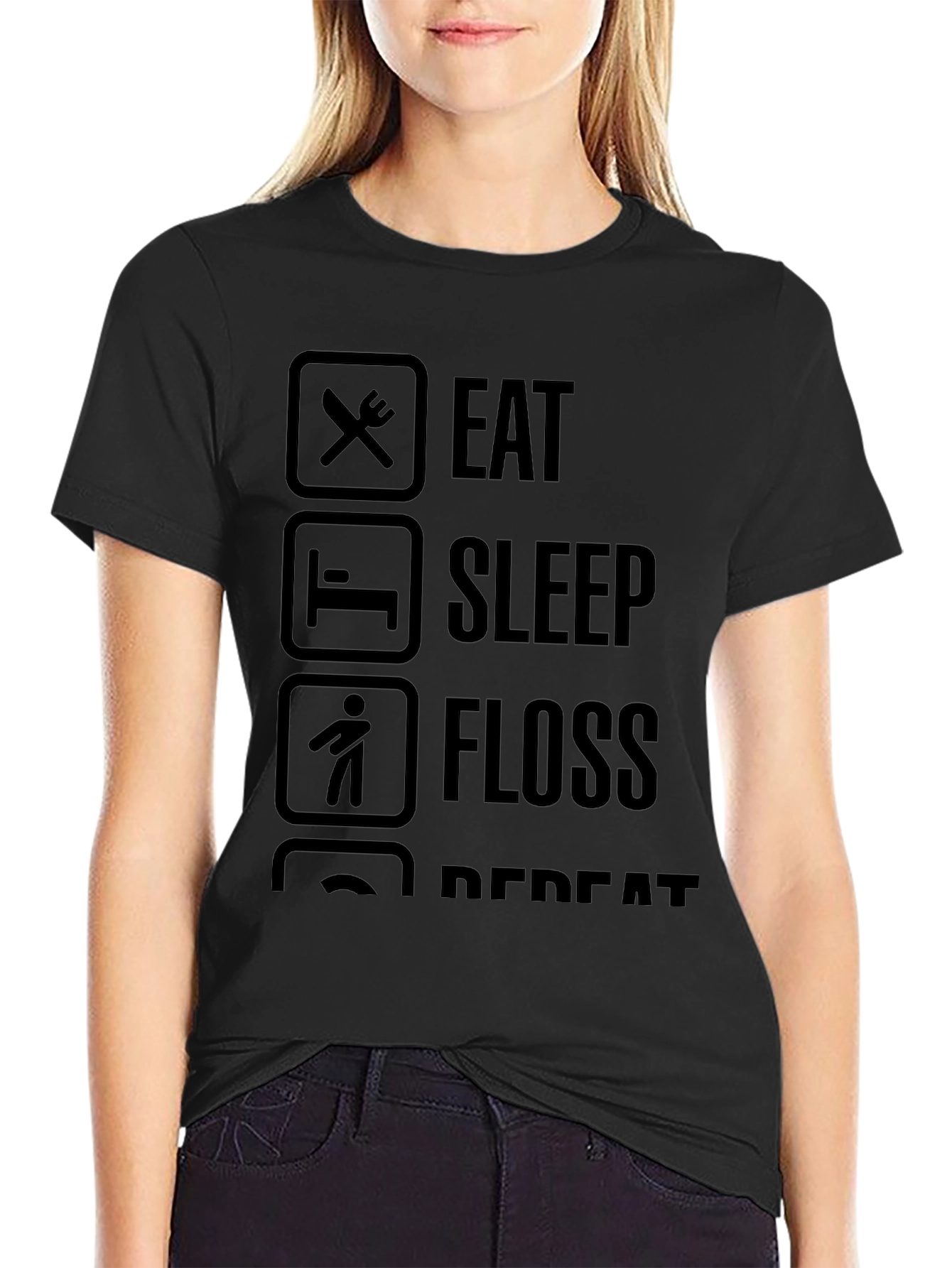 Eat Sleep Floss Repeat Funny T-Shirt