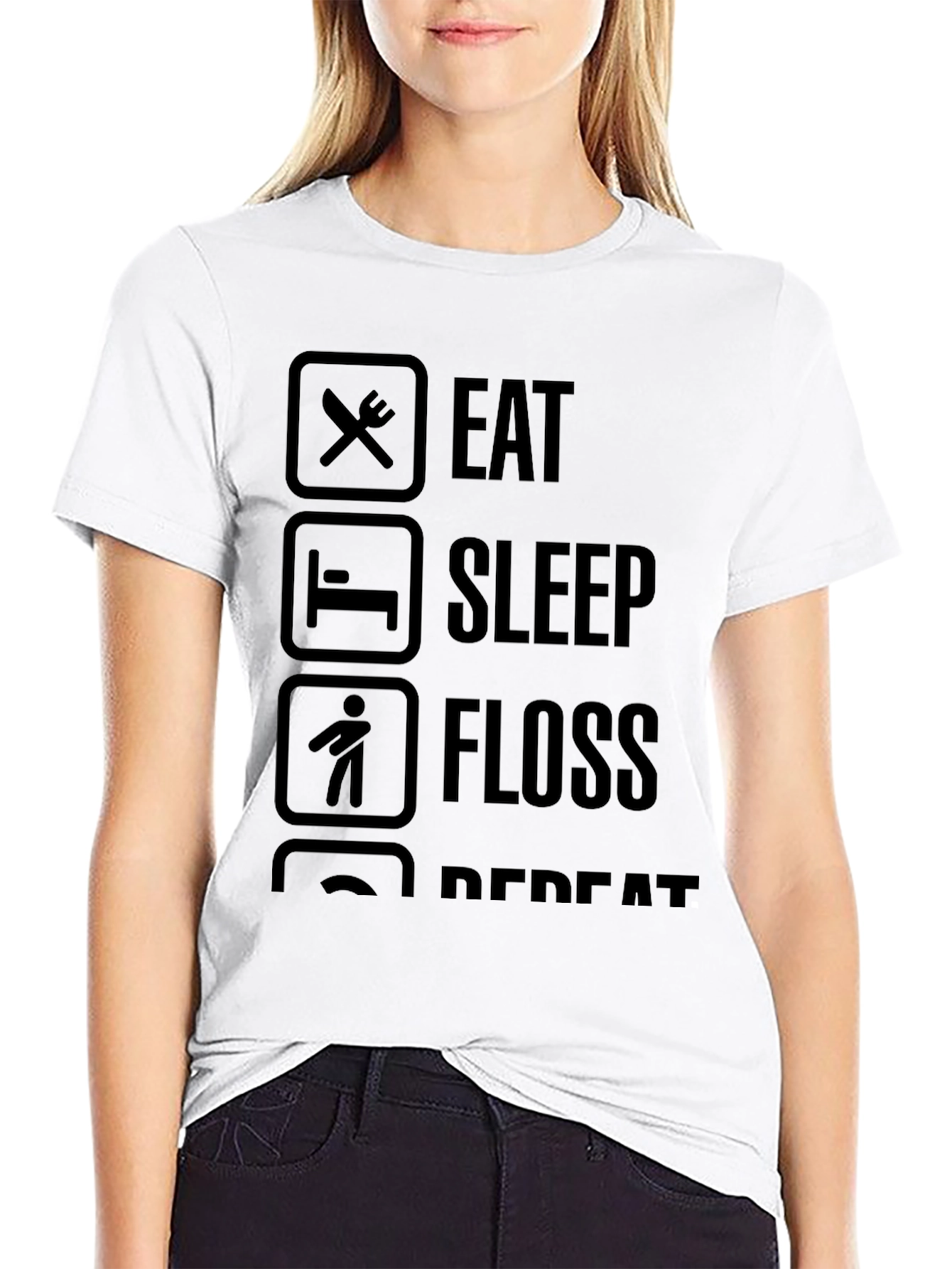 Eat Sleep Floss Repeat Funny T-Shirt