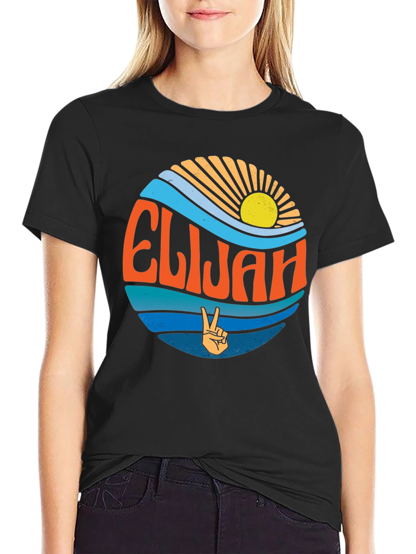 Elijah Retro Wave T-Shirt - Peace & Sun