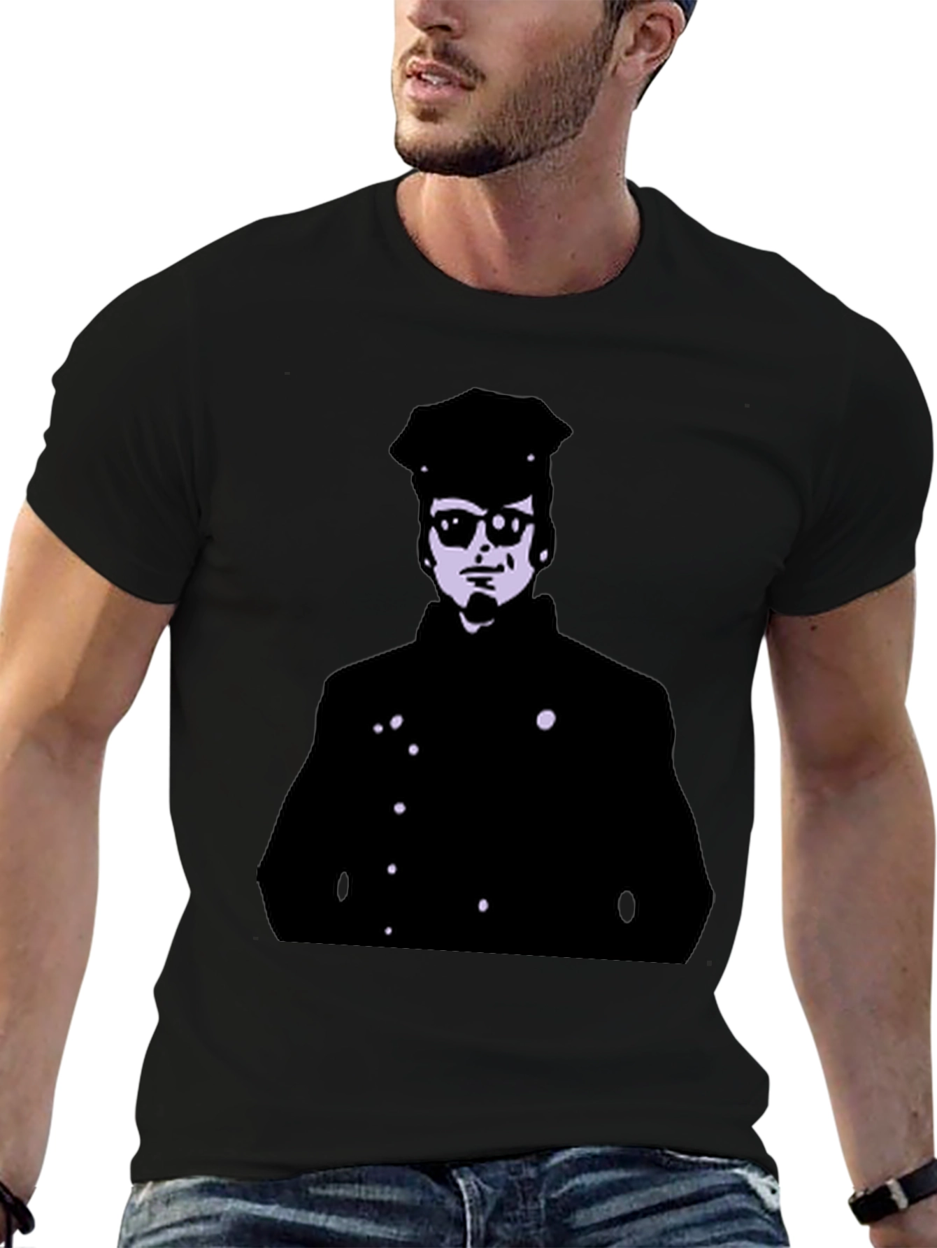 Cool Silhouette Graphic Black T-Shirt