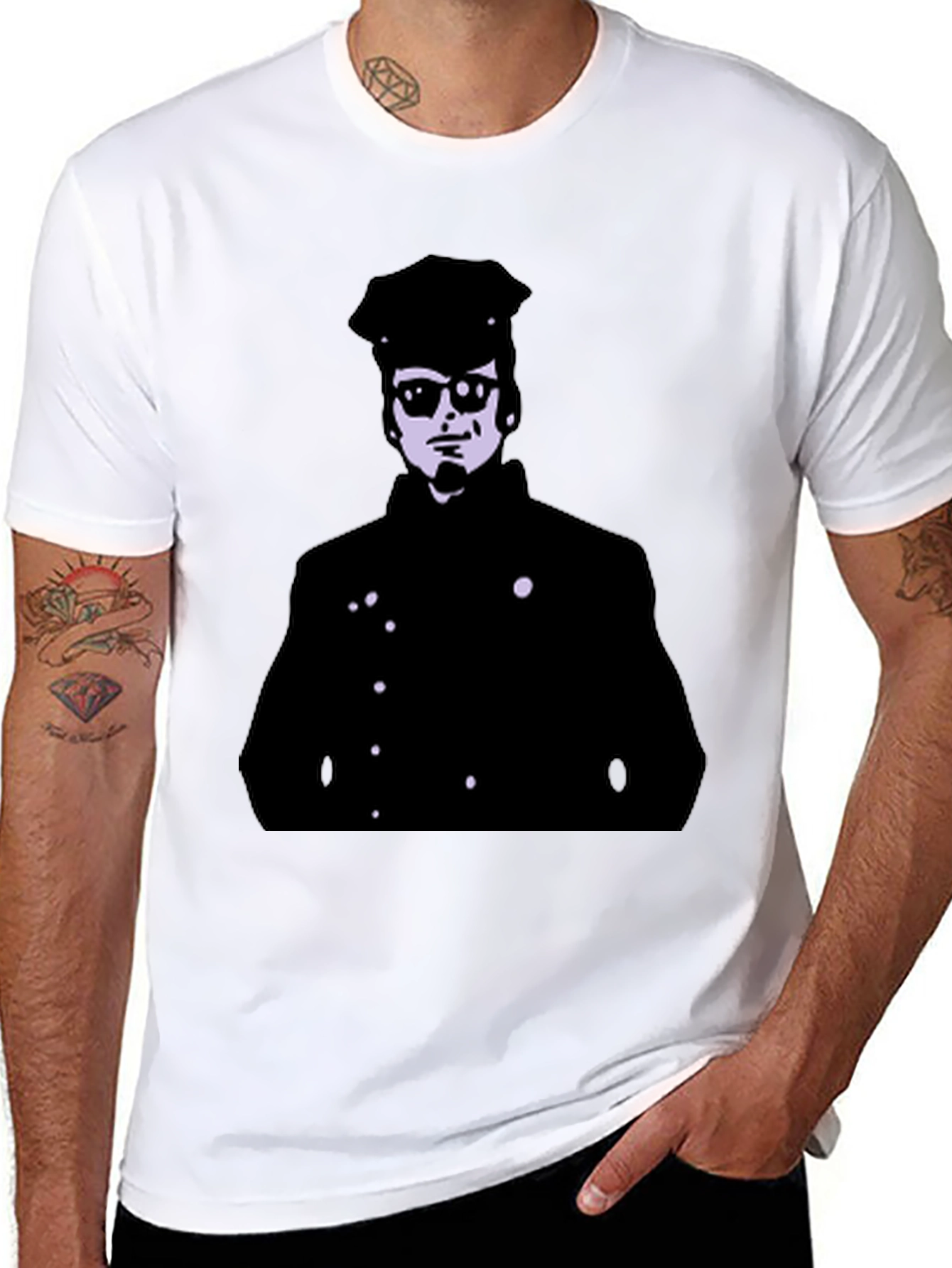 Cool Silhouette Graphic Black T-Shirt