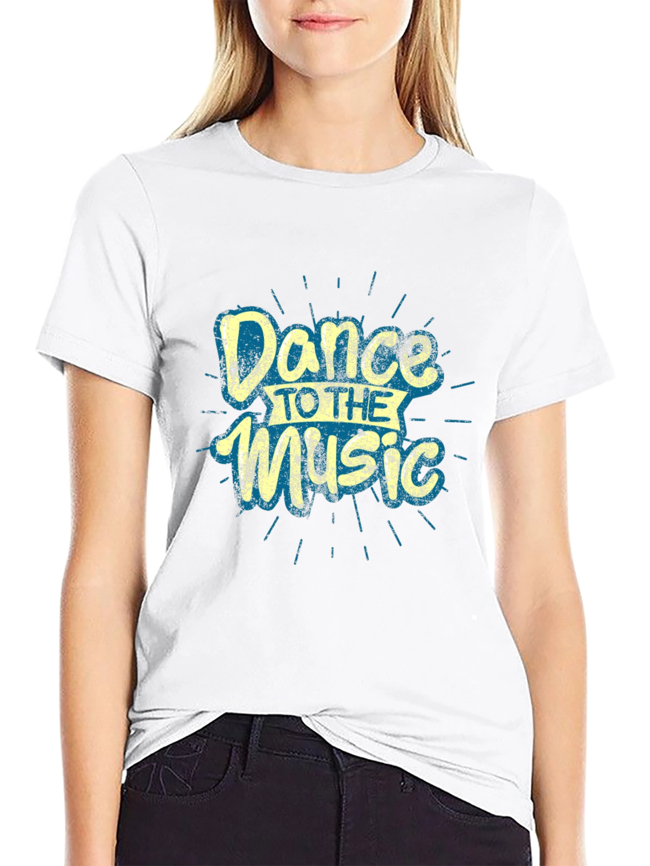 Dance to the Music Graphic Tee - Black