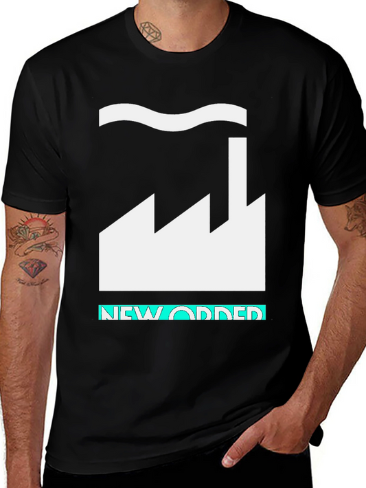 New Order Factory Graphic T-Shirt - Black