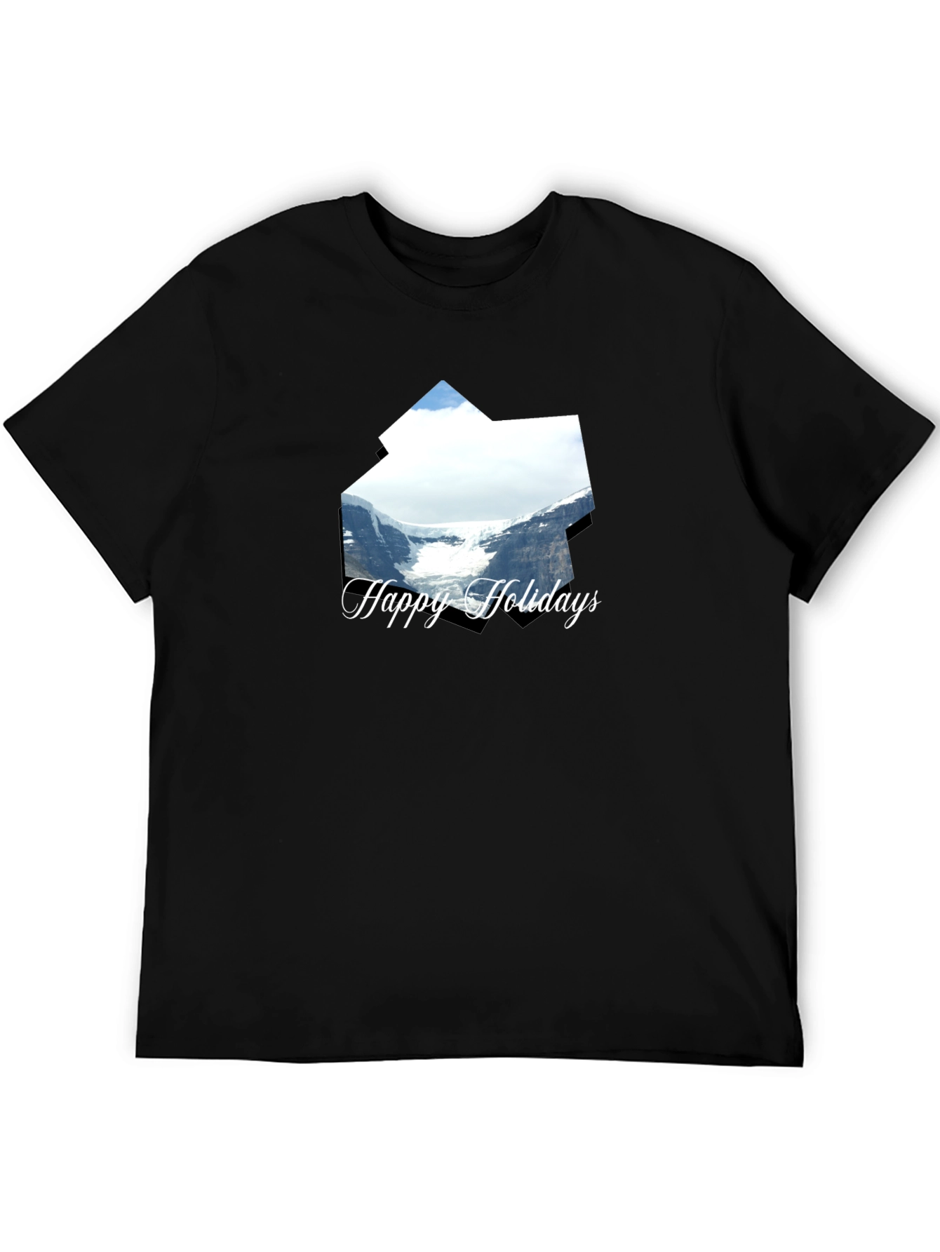 Happy Holidays Glacier T-Shirt - Black