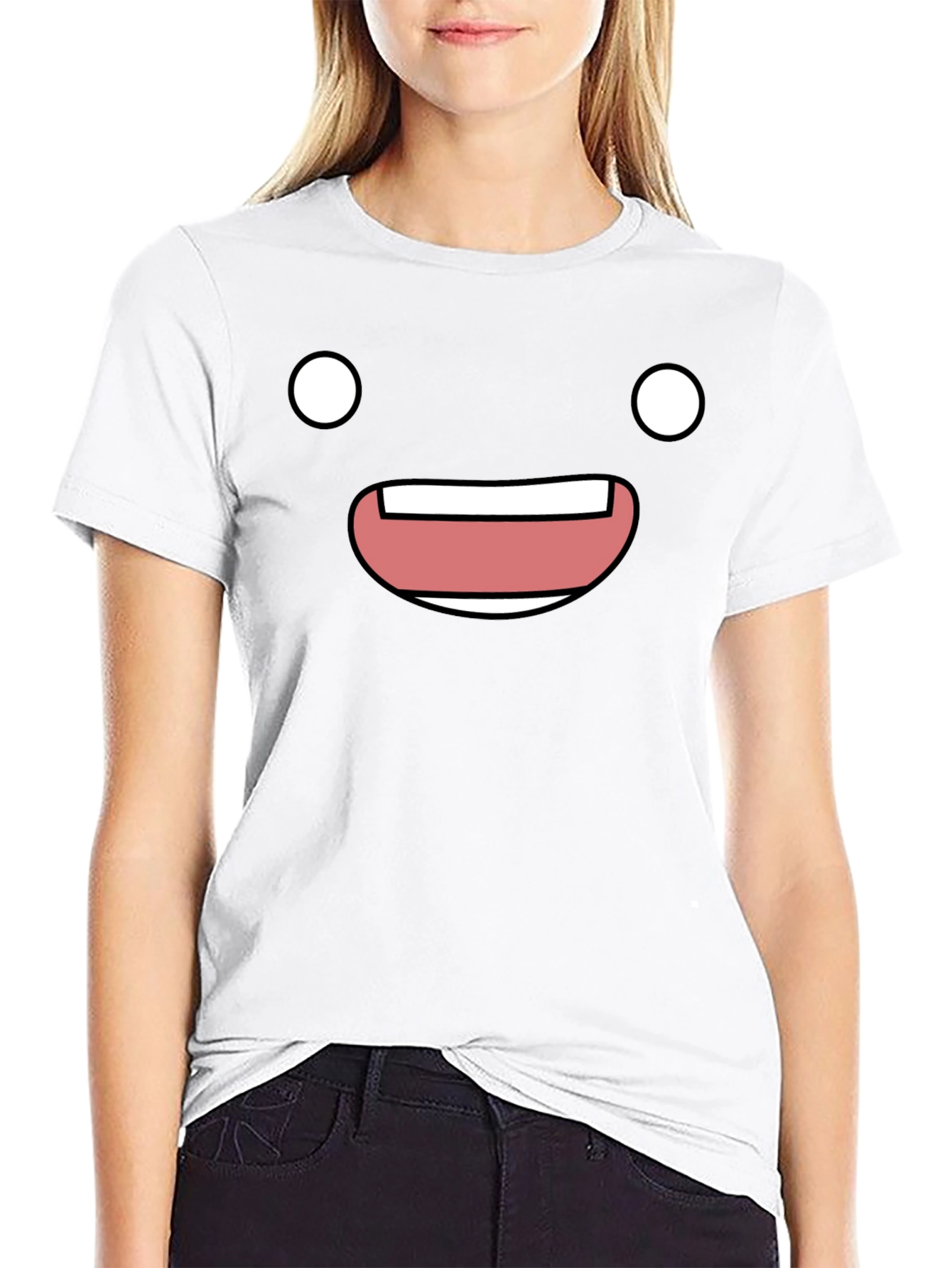 Happy Face Graphic Tee - Soft Cotton Comfort