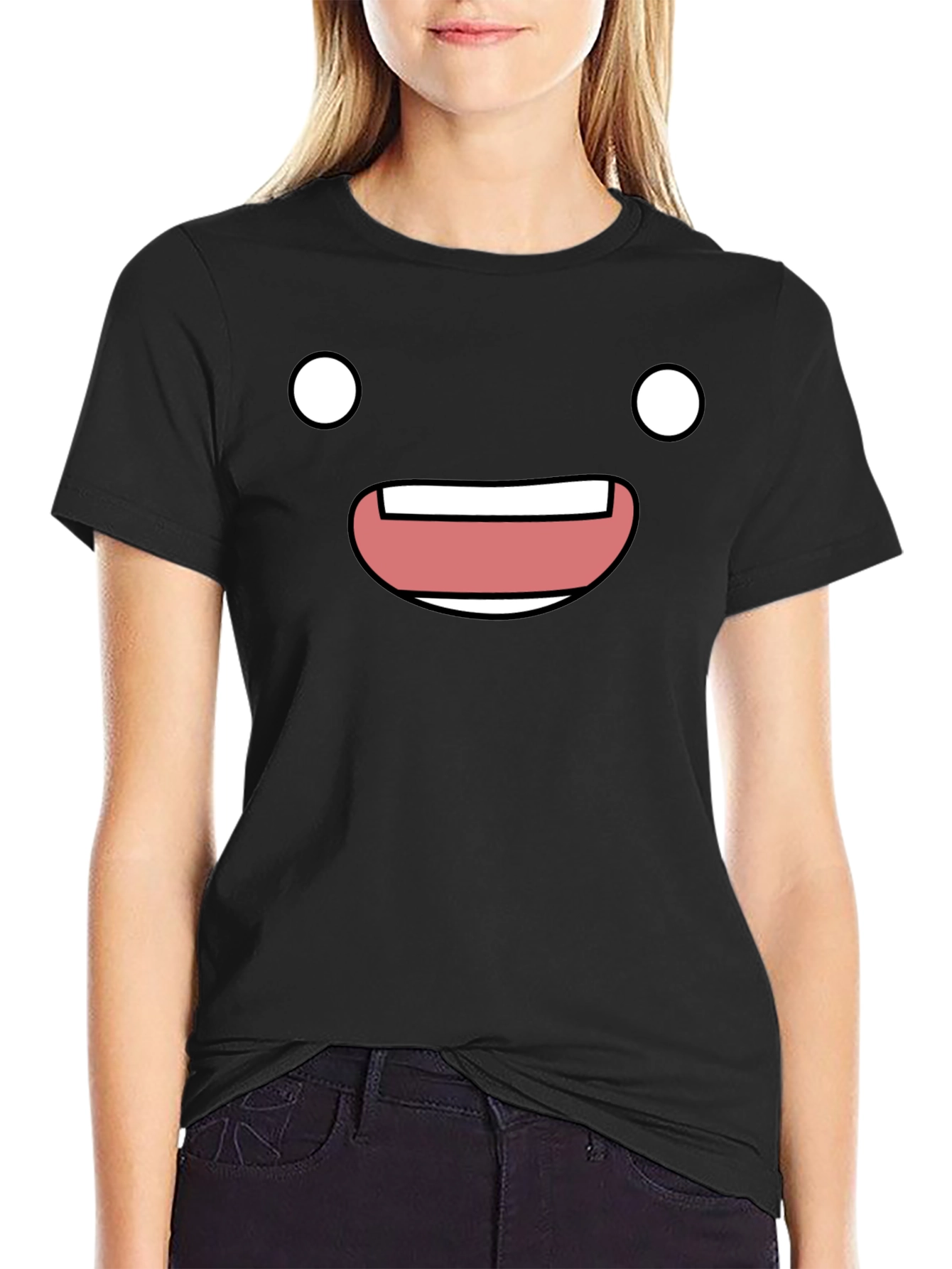 Happy Face Graphic Tee - Soft Cotton Comfort