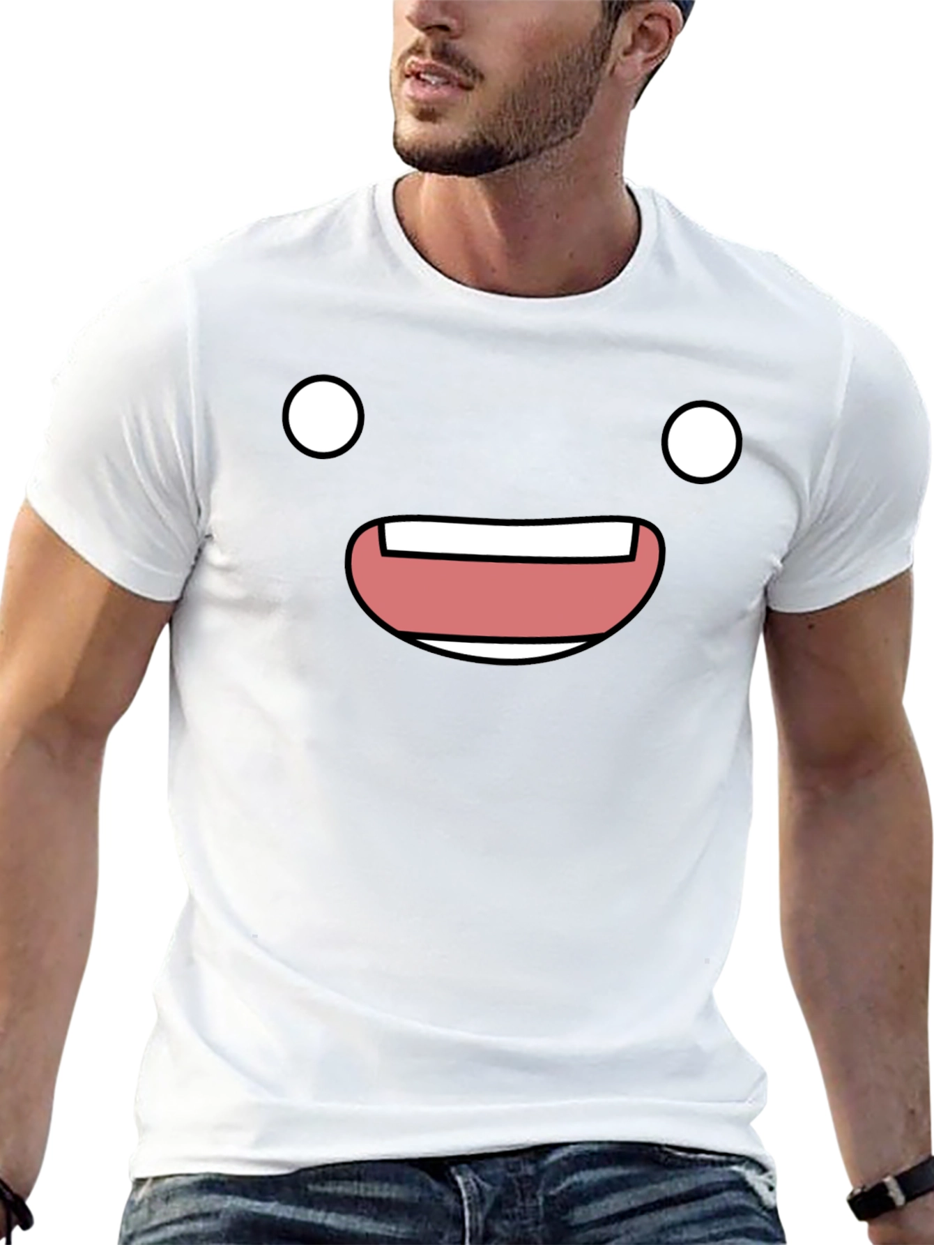 Happy Face Graphic Tee - Soft Cotton Comfort