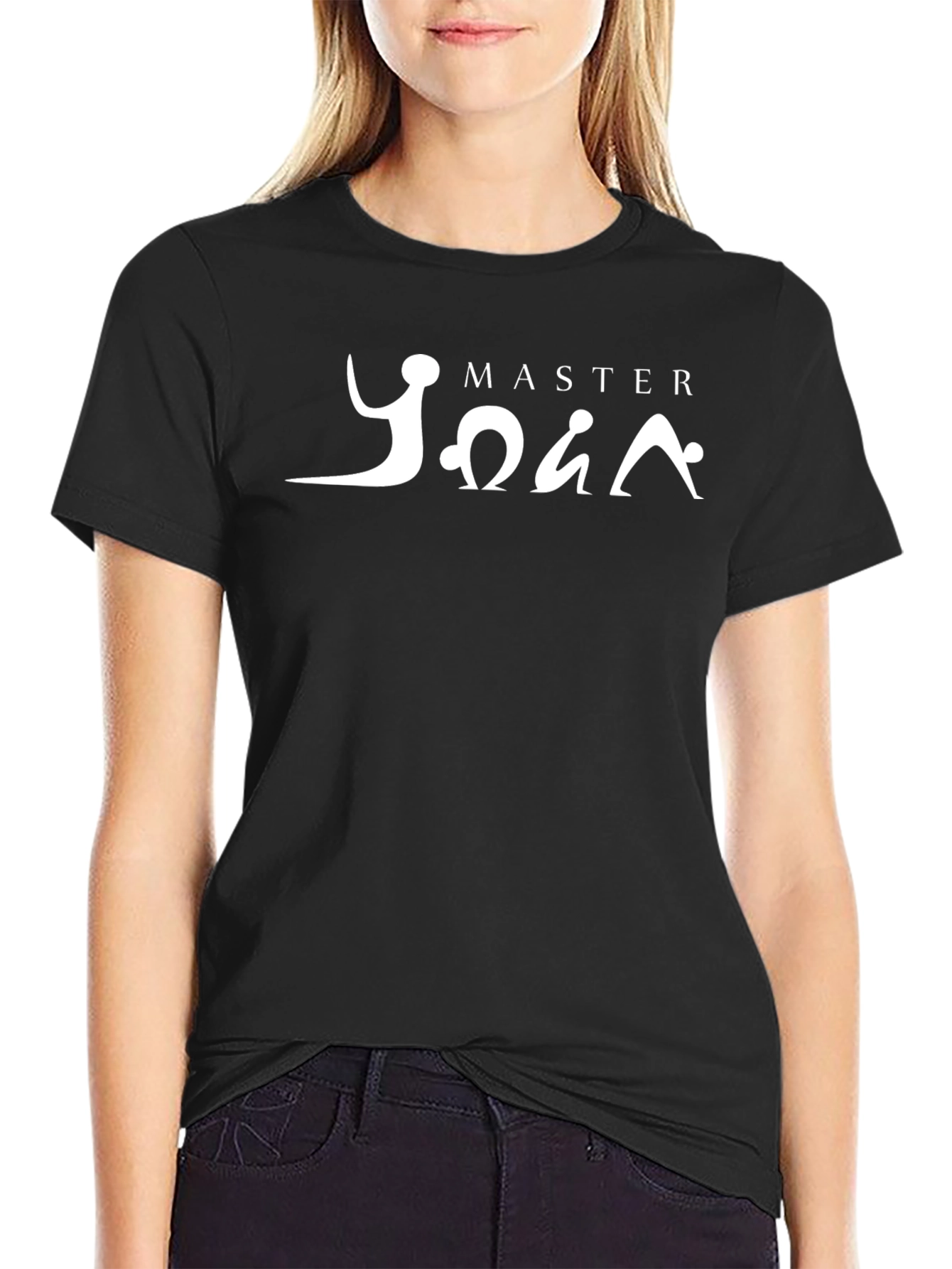 Master Yoga Black T-Shirt Funny Graphic Tee