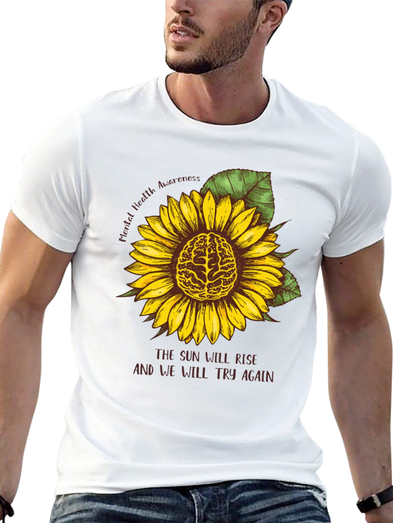Mental Health Awareness Sunflower Tee