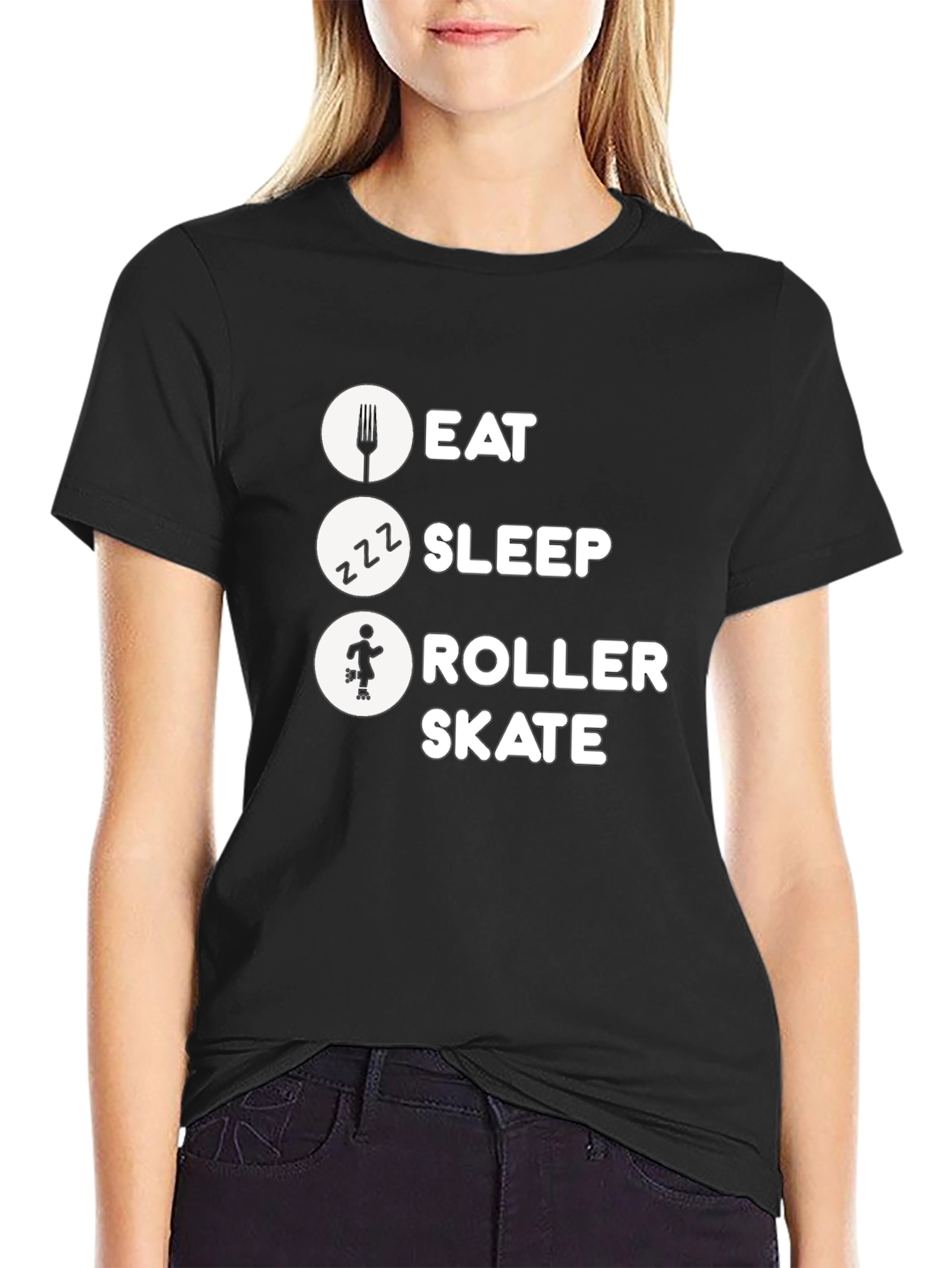 Eat Sleep Roller Skate Graphic Tee
