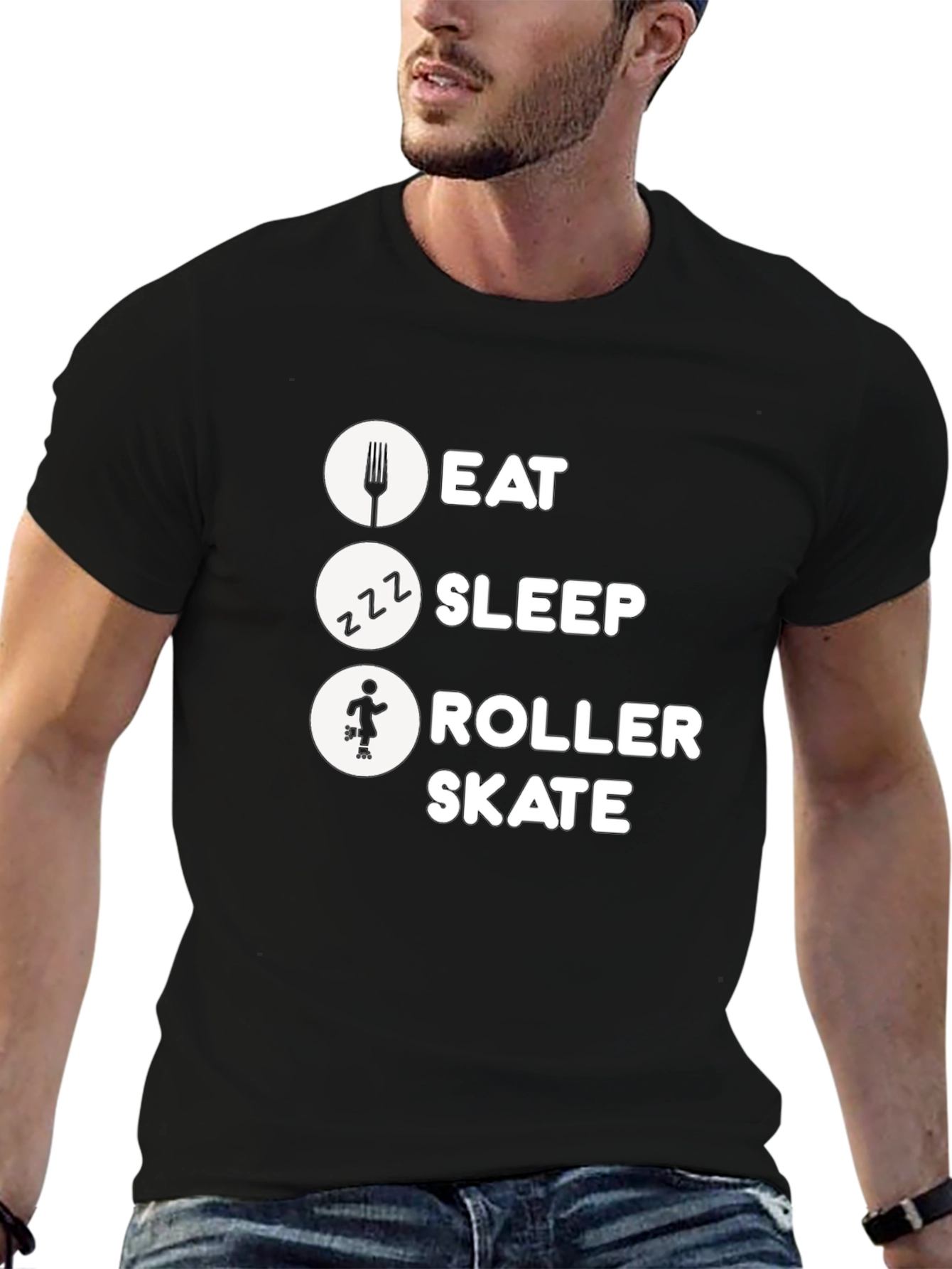 Eat Sleep Roller Skate Graphic Tee