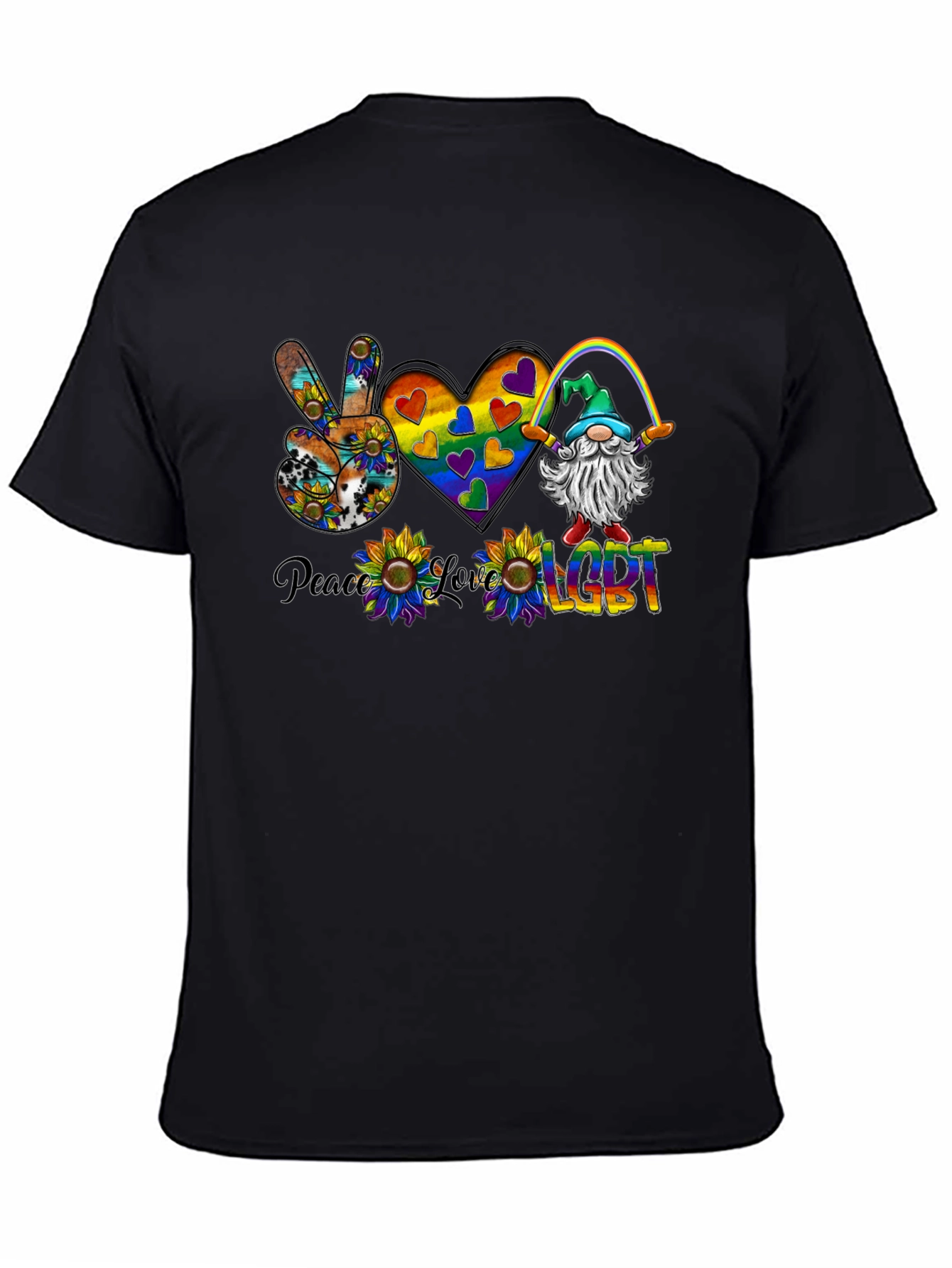 Peace Love LGBT Graphic Tee
