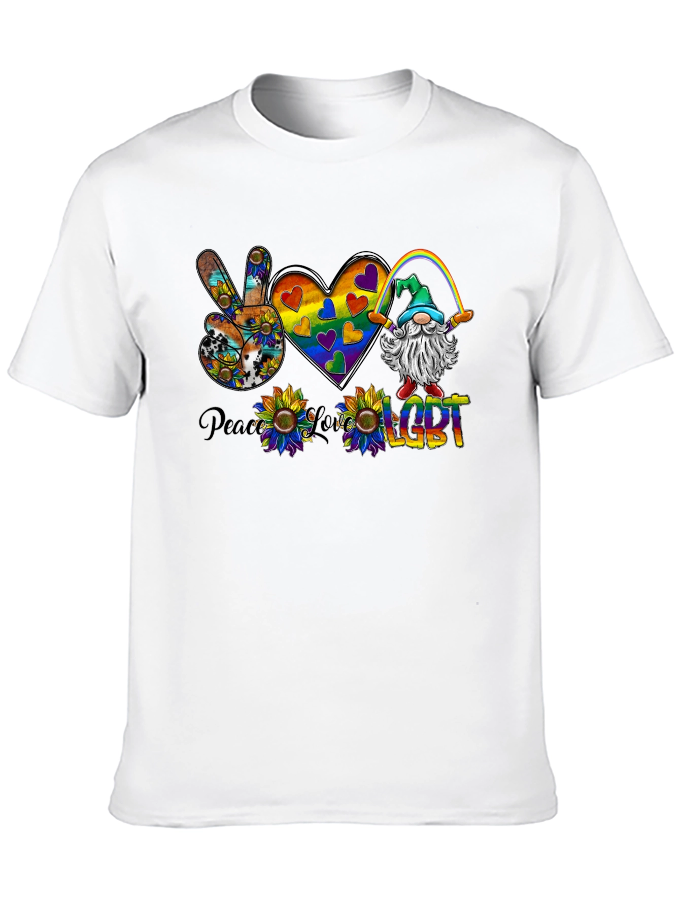 Peace Love LGBT Graphic Tee