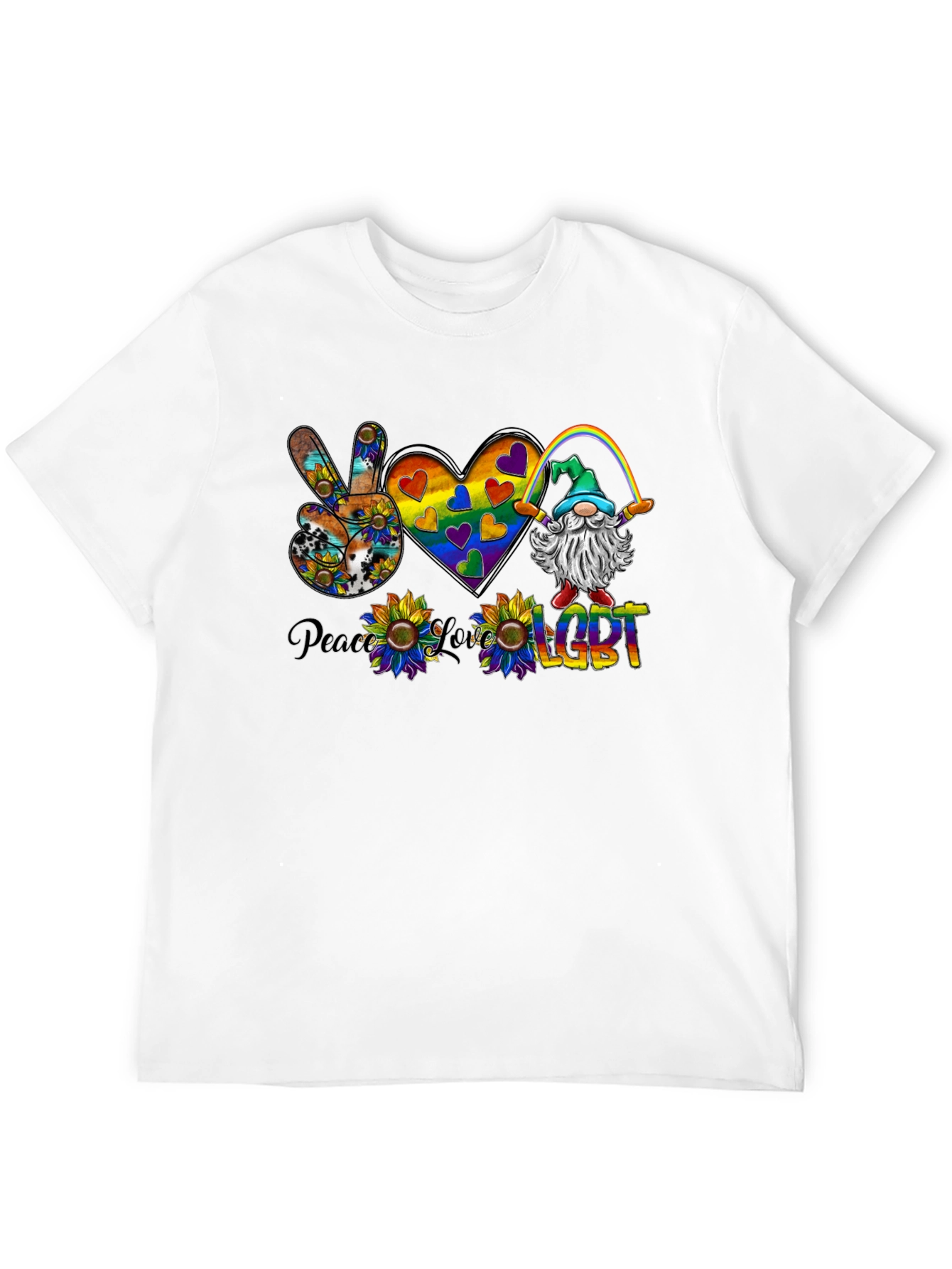 Peace Love LGBT Graphic Tee