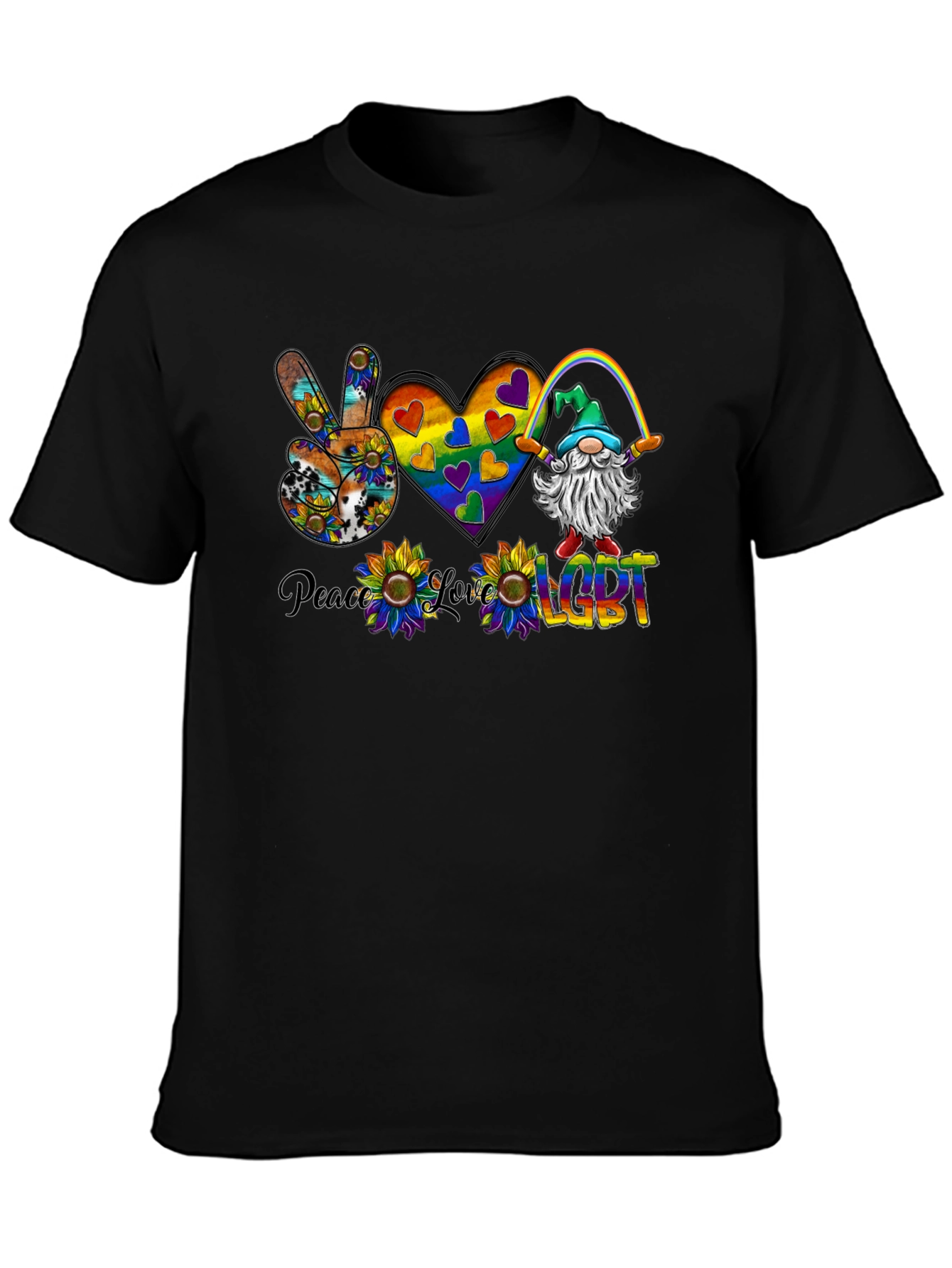 Peace Love LGBT Graphic Tee