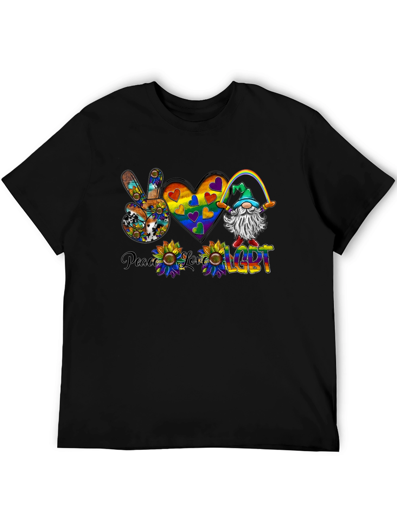 Peace Love LGBT Graphic Tee